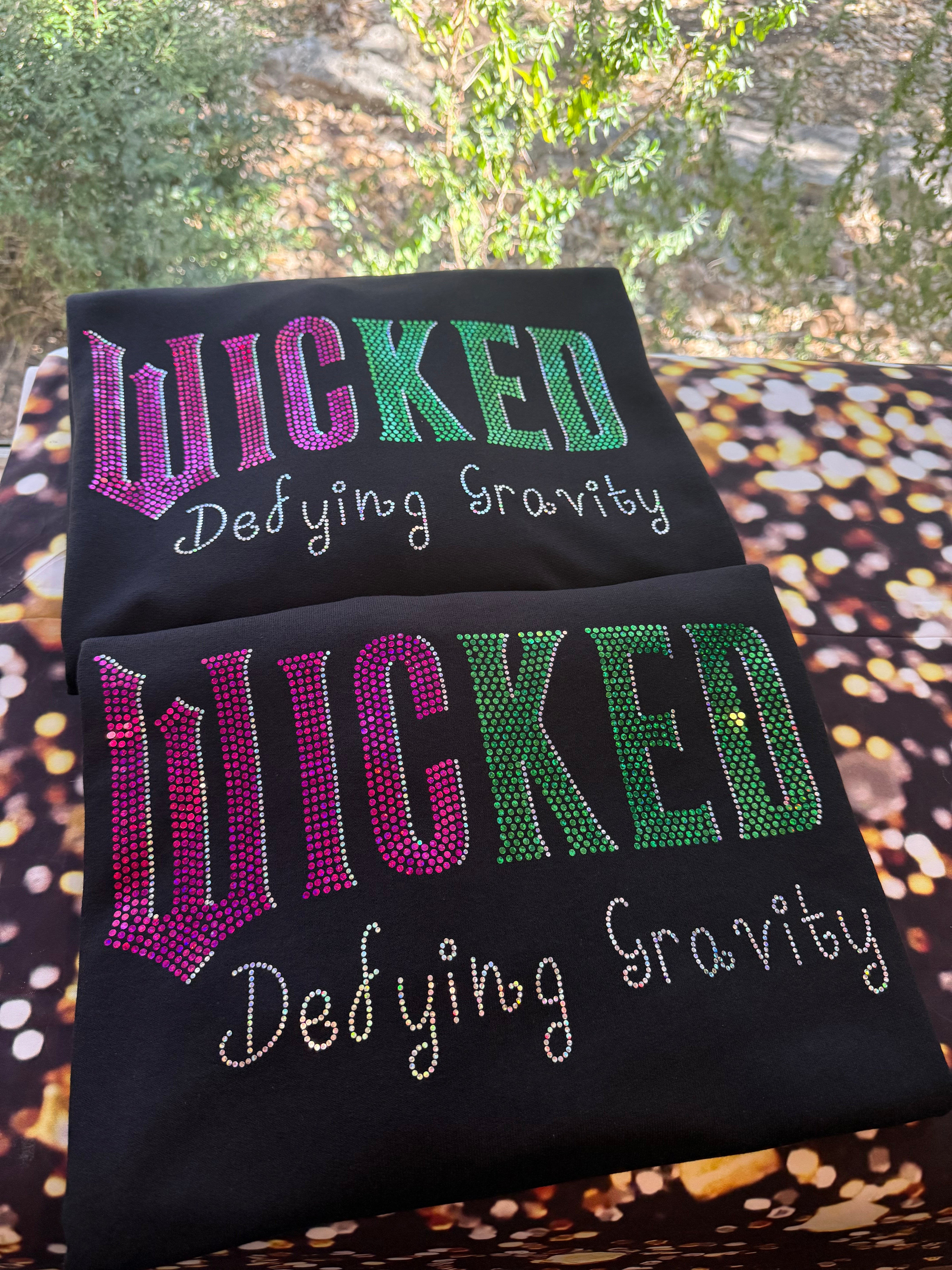 Wicked Defying Gravity Inspired Movie Bling Tee, Witch BLING Spangle Tees, Long Sleeves, Sweatshirts! Changed for Good