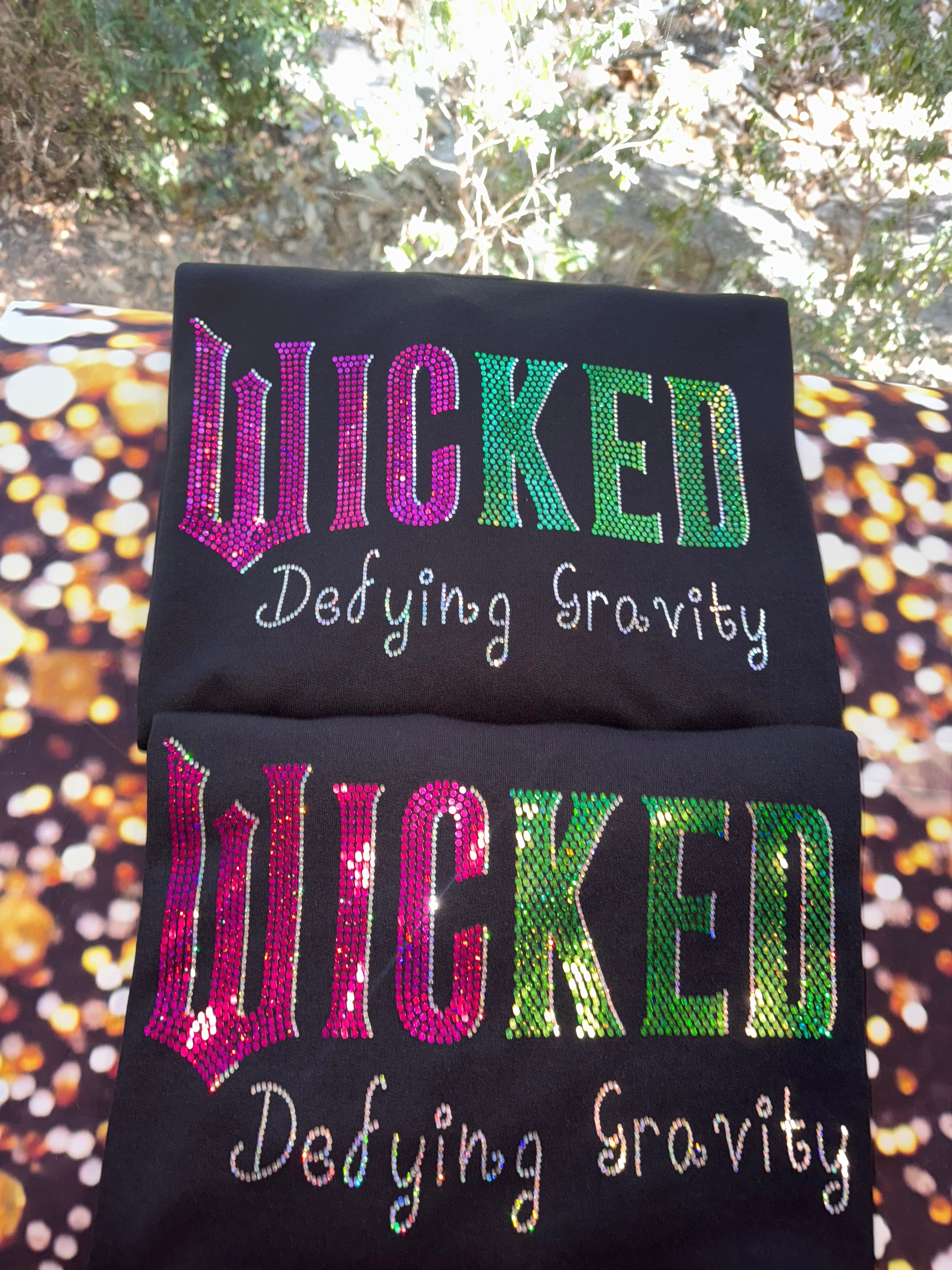 Wicked Defying Gravity Inspired Movie Bling Tee, Witch BLING Spangle Tees, Long Sleeves, Sweatshirts! Changed for Good