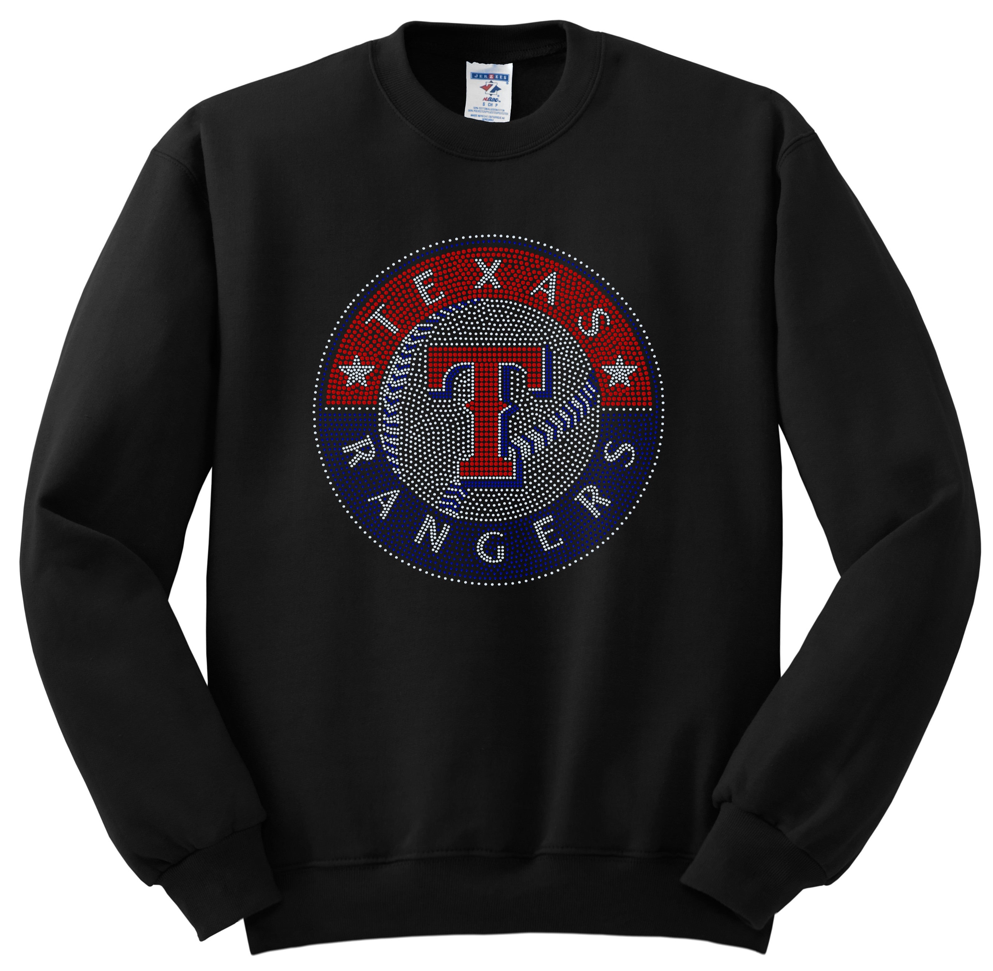 Texas Rangers Baseball Sports Bling Apparel – Ladies V-Neck Tee, Unisex Crewneck, Ladies Long Sleeve V-Neck Shirt, Unisex Sweatshirt