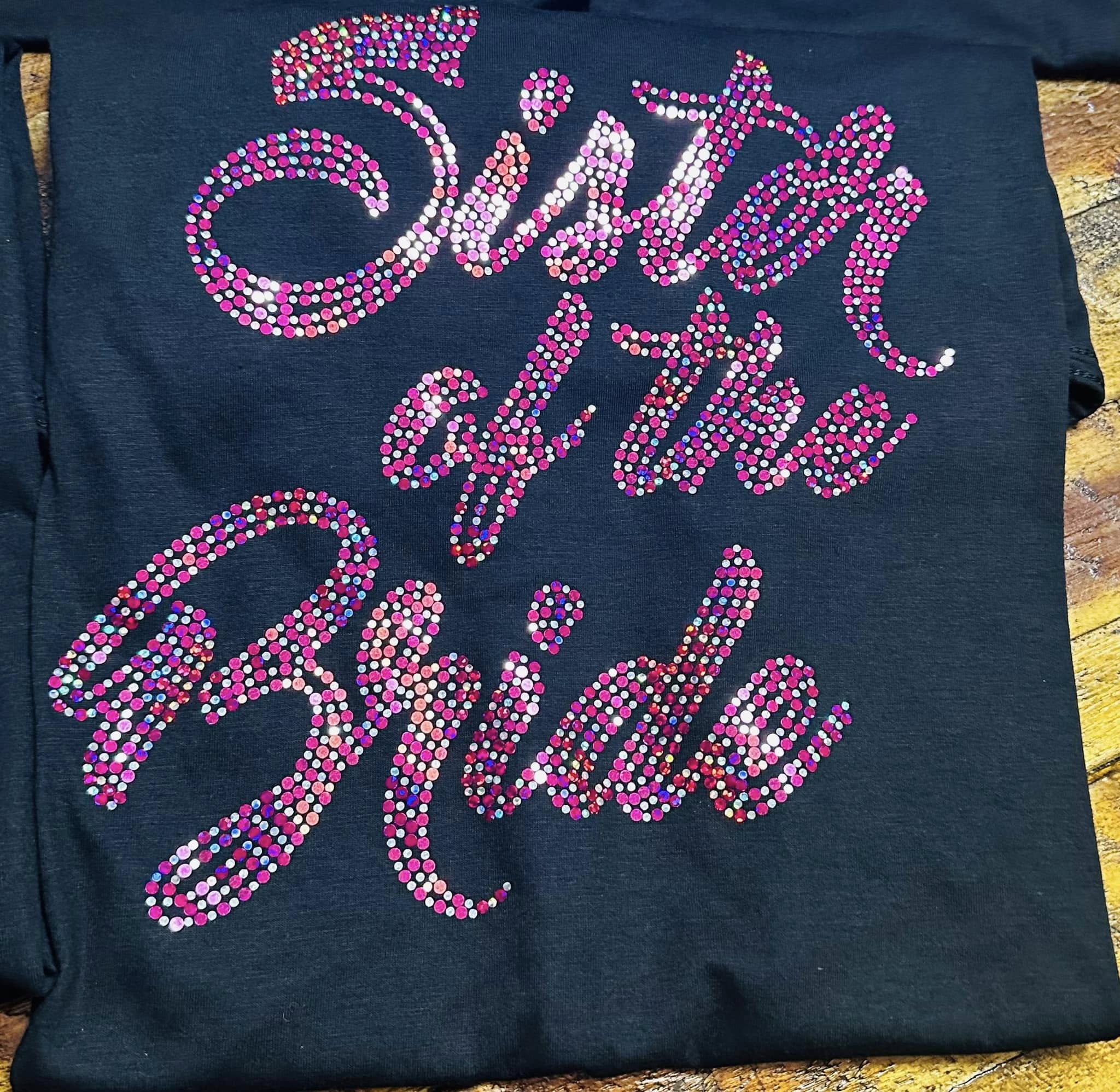 Wedding Party Bling Tee / Bride to Be, Mother of the Bride, Sister of the Bride Bling - Stitch N Bling