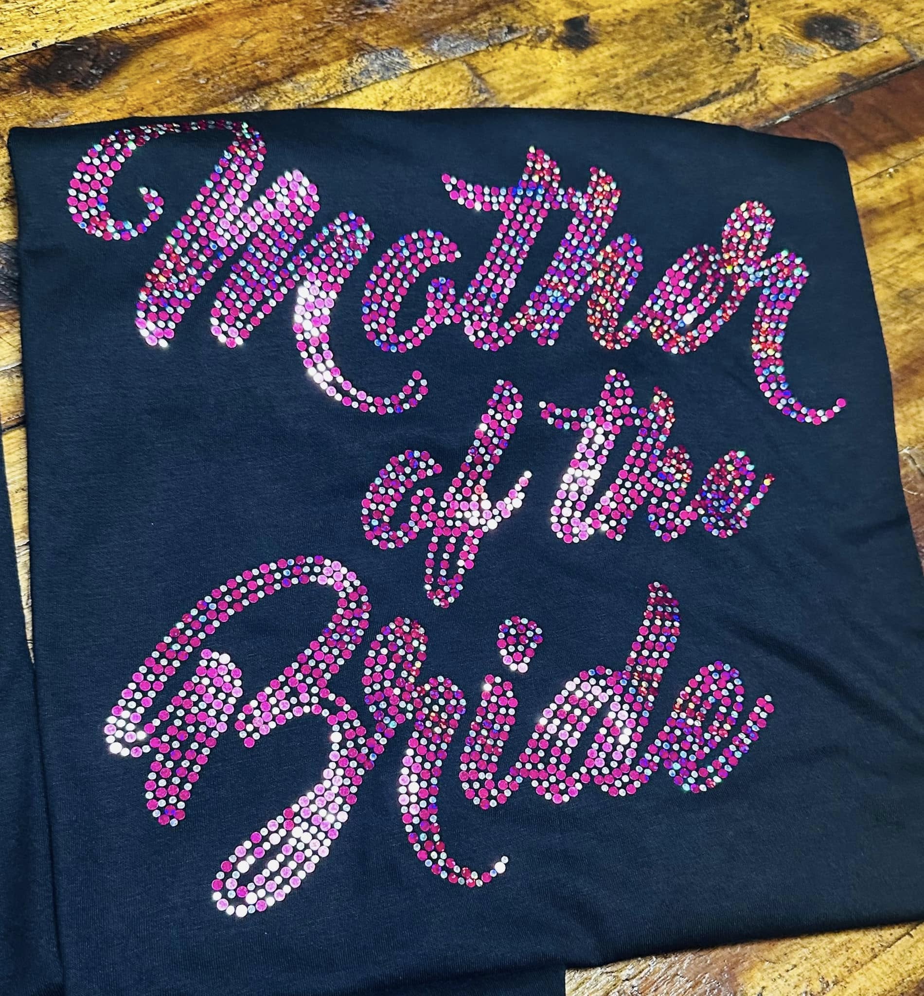 Wedding Party Bling Tee / Bride to Be, Mother of the Bride, Sister of the Bride Bling - Stitch N Bling