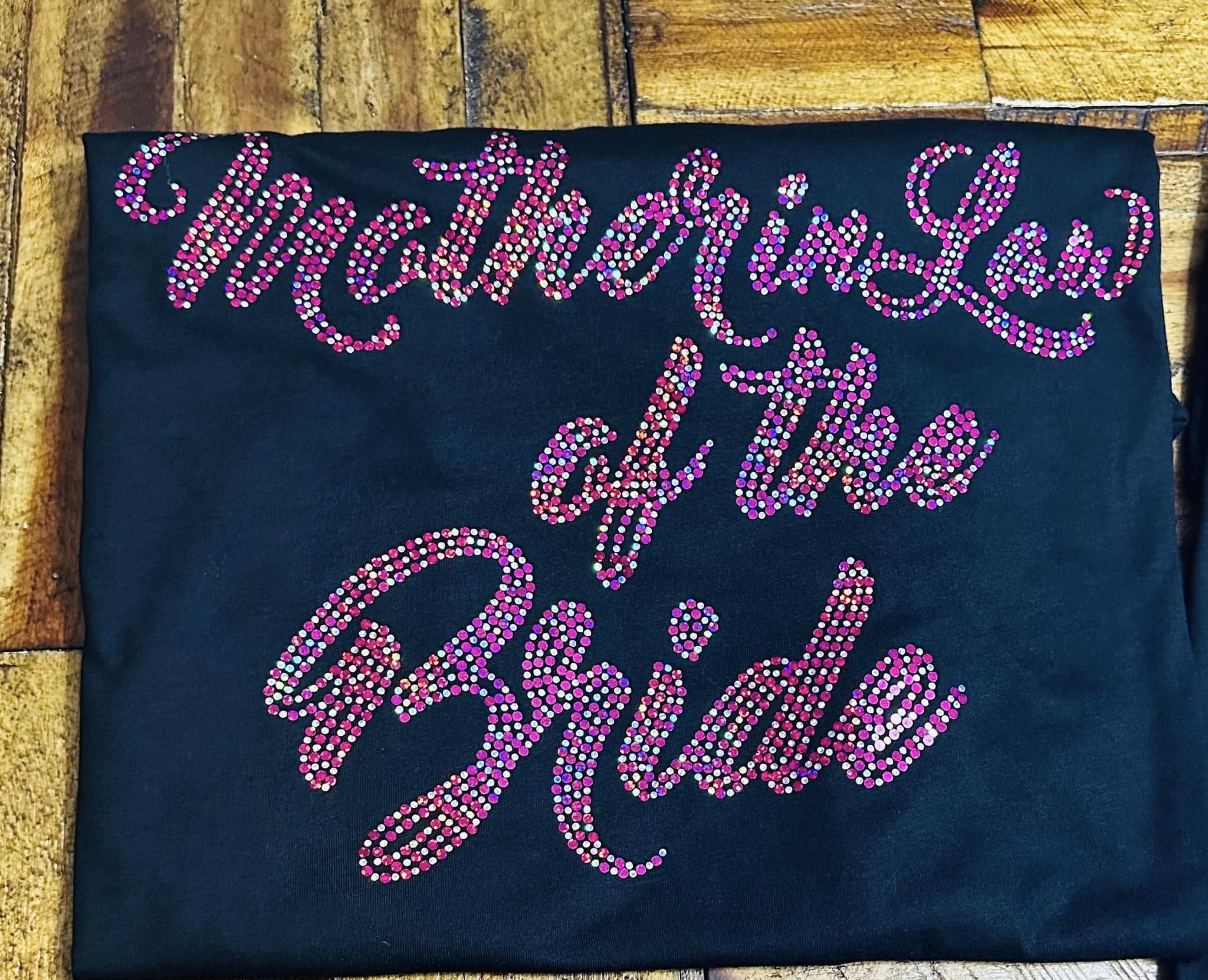 Wedding Party Bling Tee / Bride to Be, Mother of the Bride, Sister of the Bride Bling - Stitch N Bling