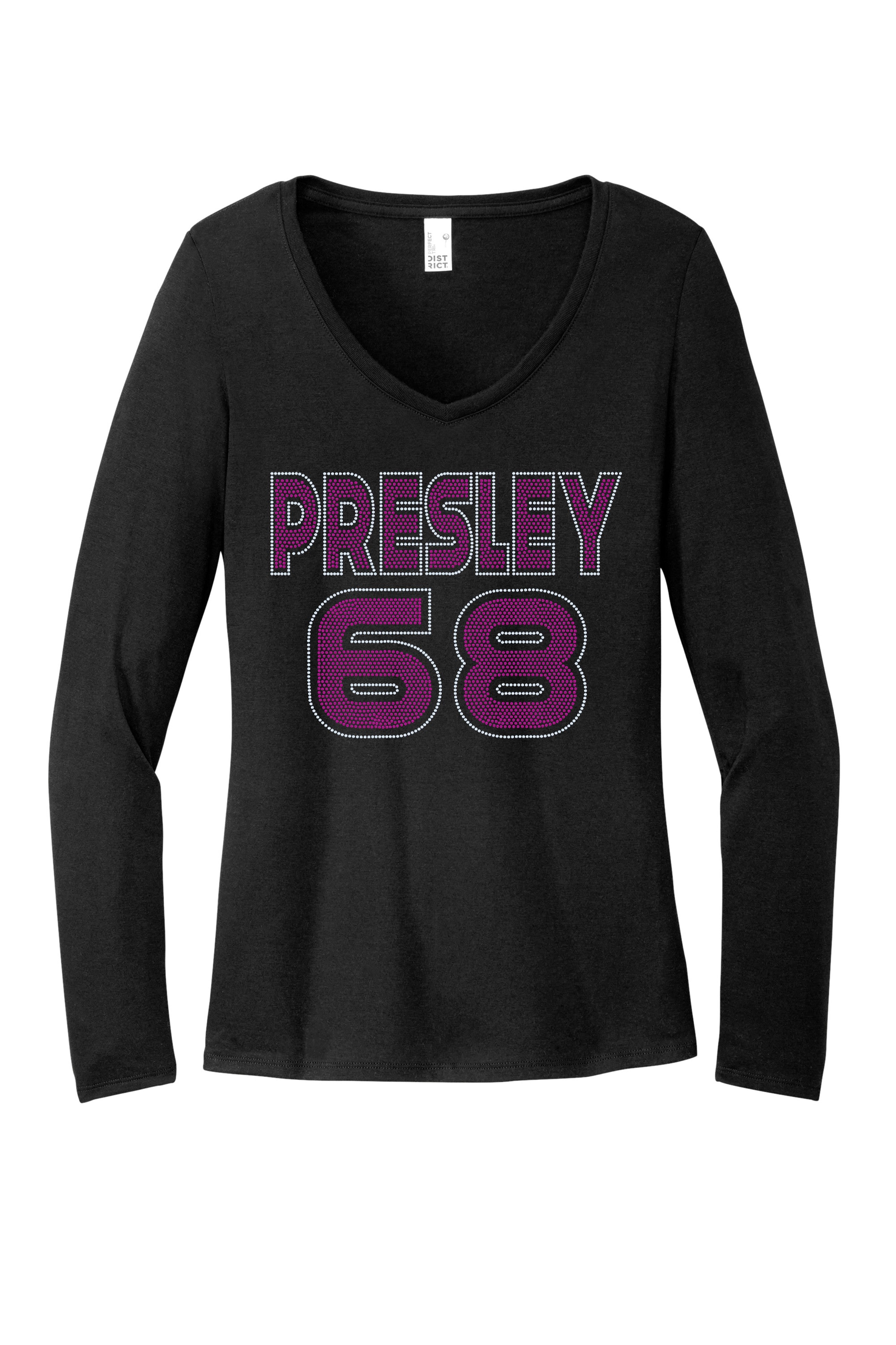 Elvis Presley 68 Comeback Bling Apparel – Ladies V-Neck Tee, Unisex Crewneck, Ladies Long Sleeve V-Neck Shirt, Unisex Sweatshirt