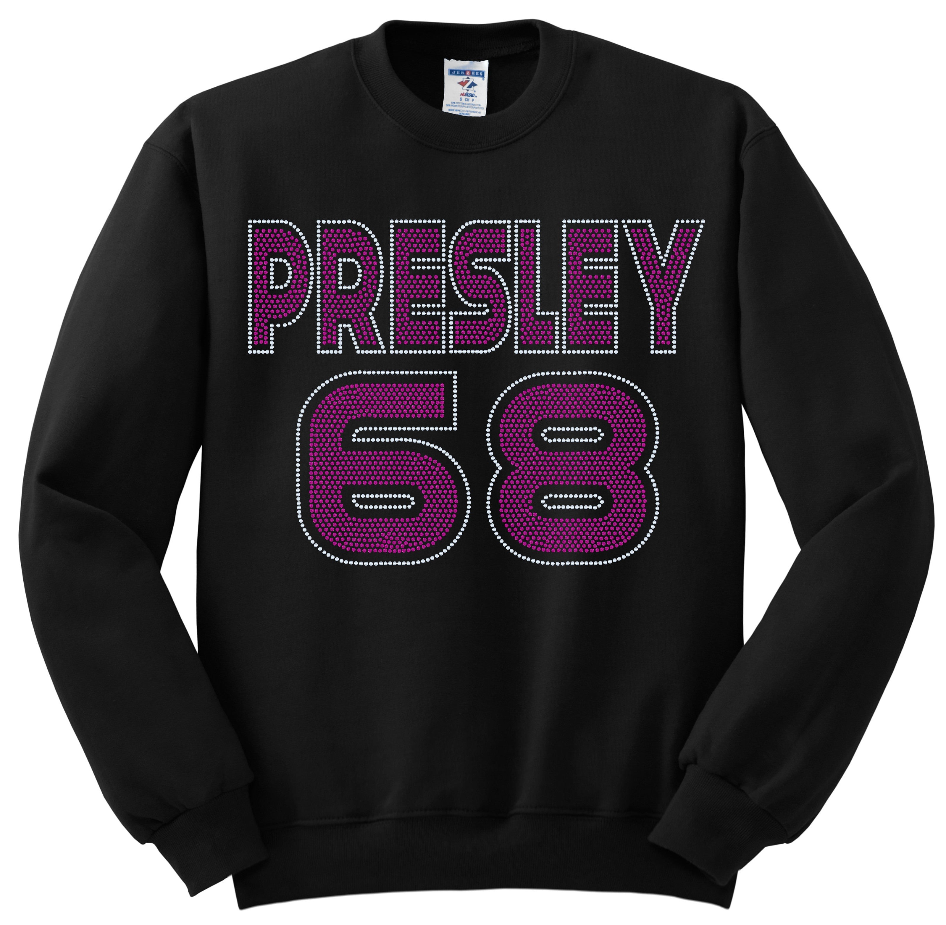 Elvis Presley 68 Comeback Bling Apparel – Ladies V-Neck Tee, Unisex Crewneck, Ladies Long Sleeve V-Neck Shirt, Unisex Sweatshirt
