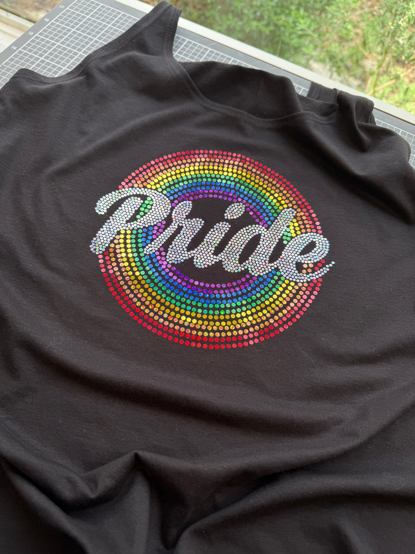 Circle of Pride Bling Shirt, Pride in Full Circle Sparkling Bling T-Shirt, Shimmering Circle Pride Tee, Tank or Sweatshirt Available