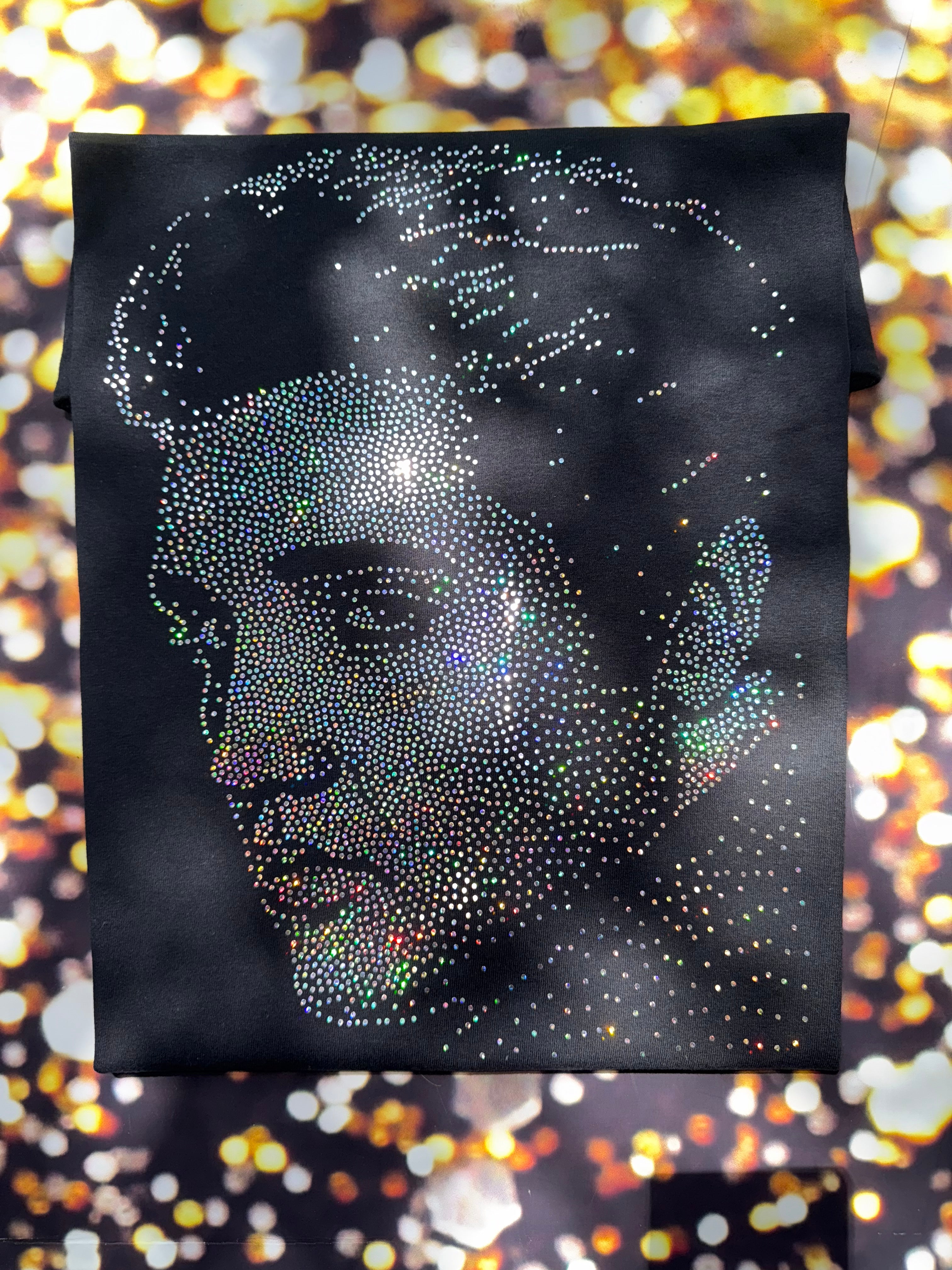 Elvis Side Look BLING Spangle Tees, Sweatshirts or Long Sleeves! Plenty of sparkly bling! Elvis Tank Top Also! - Stitch N Bling