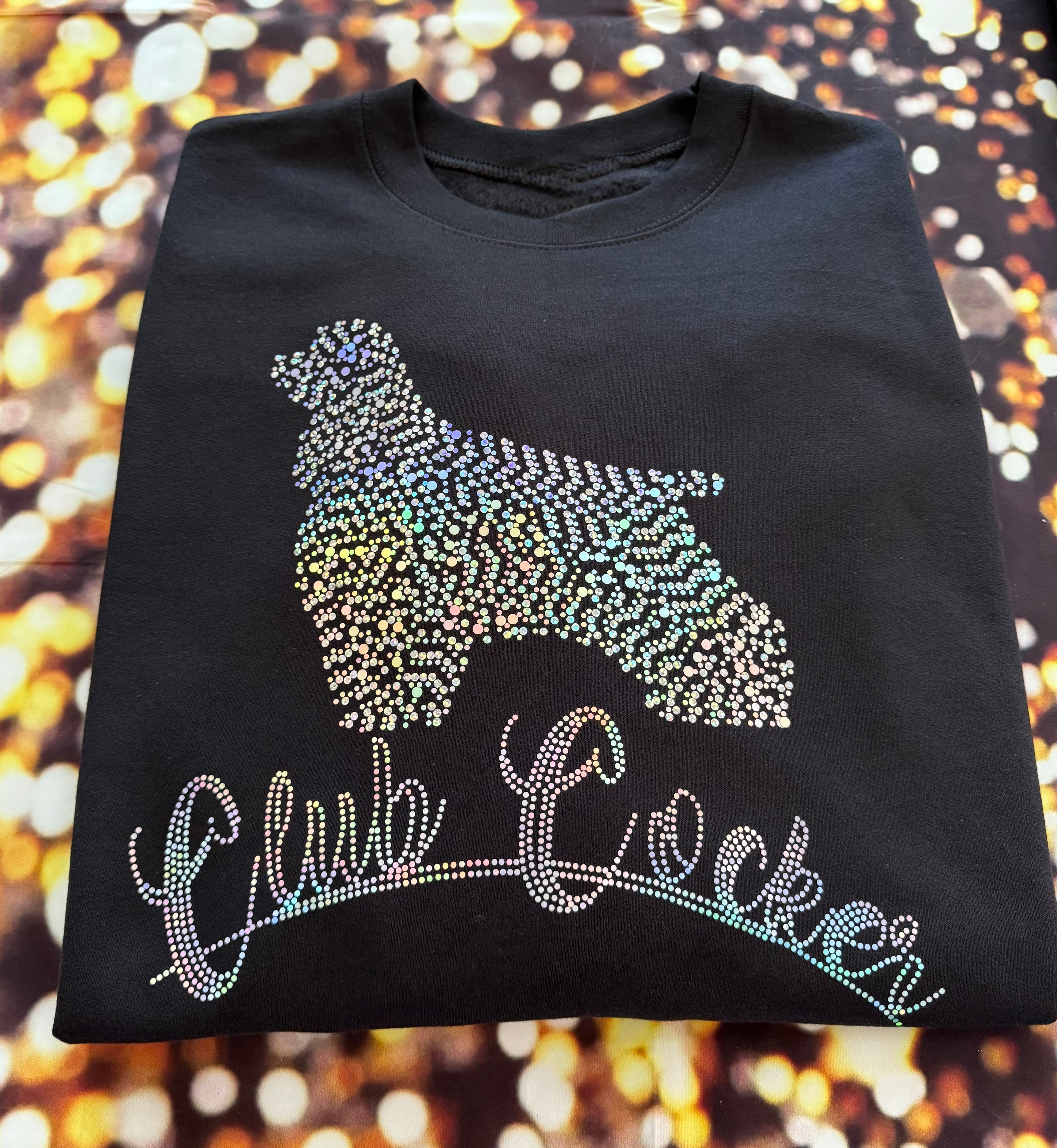 American Cocker Spaniel Club Cocker Dog Mom Bling Apparel – Ladies V-Neck Tee, Unisex Crewneck, Ladies Long Sleeve V-Neck Shirt, Unisex Sweatshirt