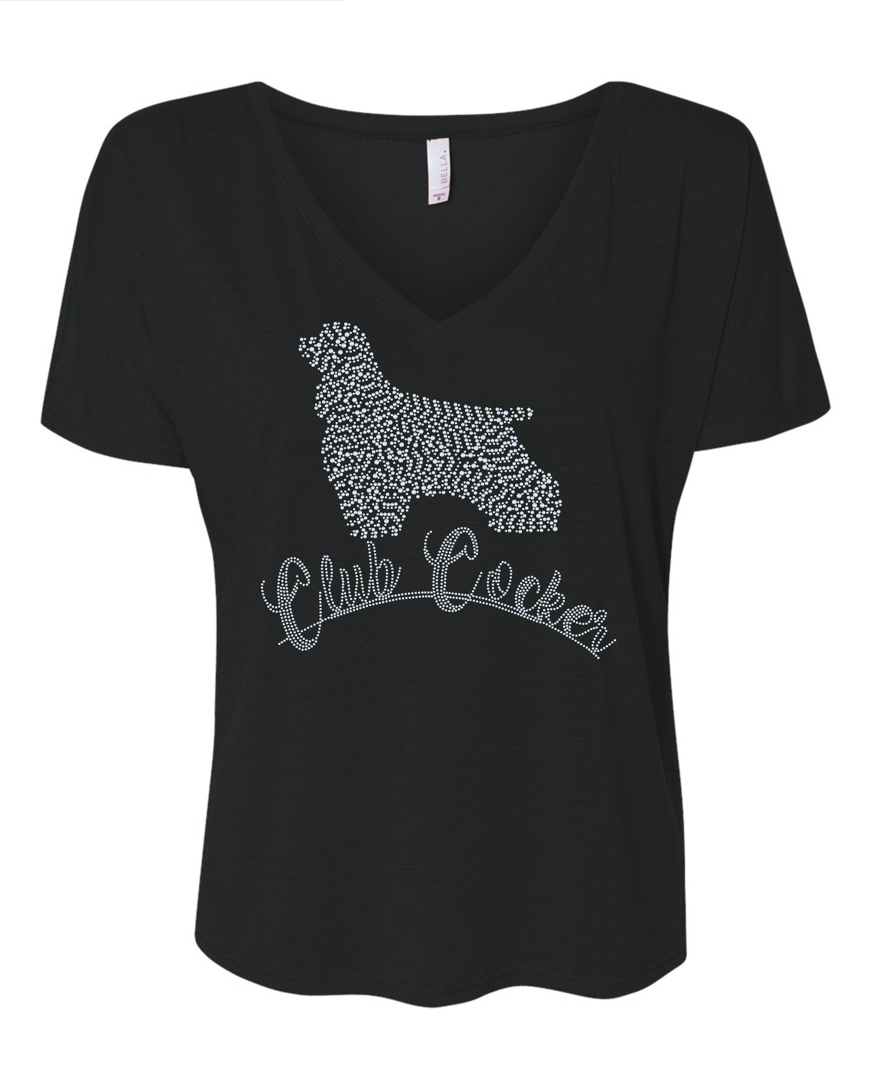 American Cocker Spaniel, Club Cocker Tee, Cocker Spaniel Club, Dog Design, and Dog Lover T-Shirt, Tee, Sweatshirt - Stitch N Bling