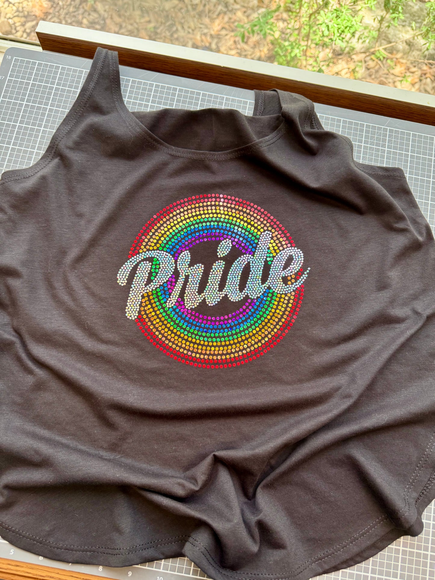 Circle of Pride Bling Shirt, Pride in Full Circle Sparkling Bling T-Shirt, Shimmering Circle Pride Tee, Tank or Sweatshirt Available