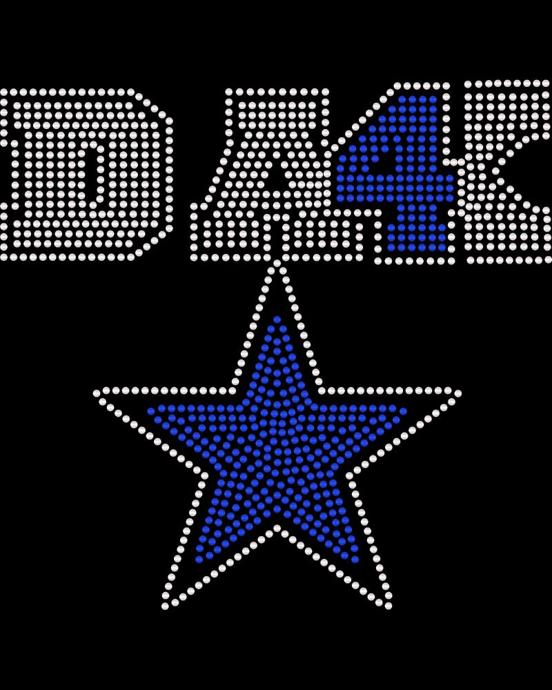 DAK Dallas Cowboy Football Bling Apparel -  Ladies V-Neck Tee, Unisex Crewneck, Ladies Long Sleeve V-Neck Shirt, Unisex Sweatshirt