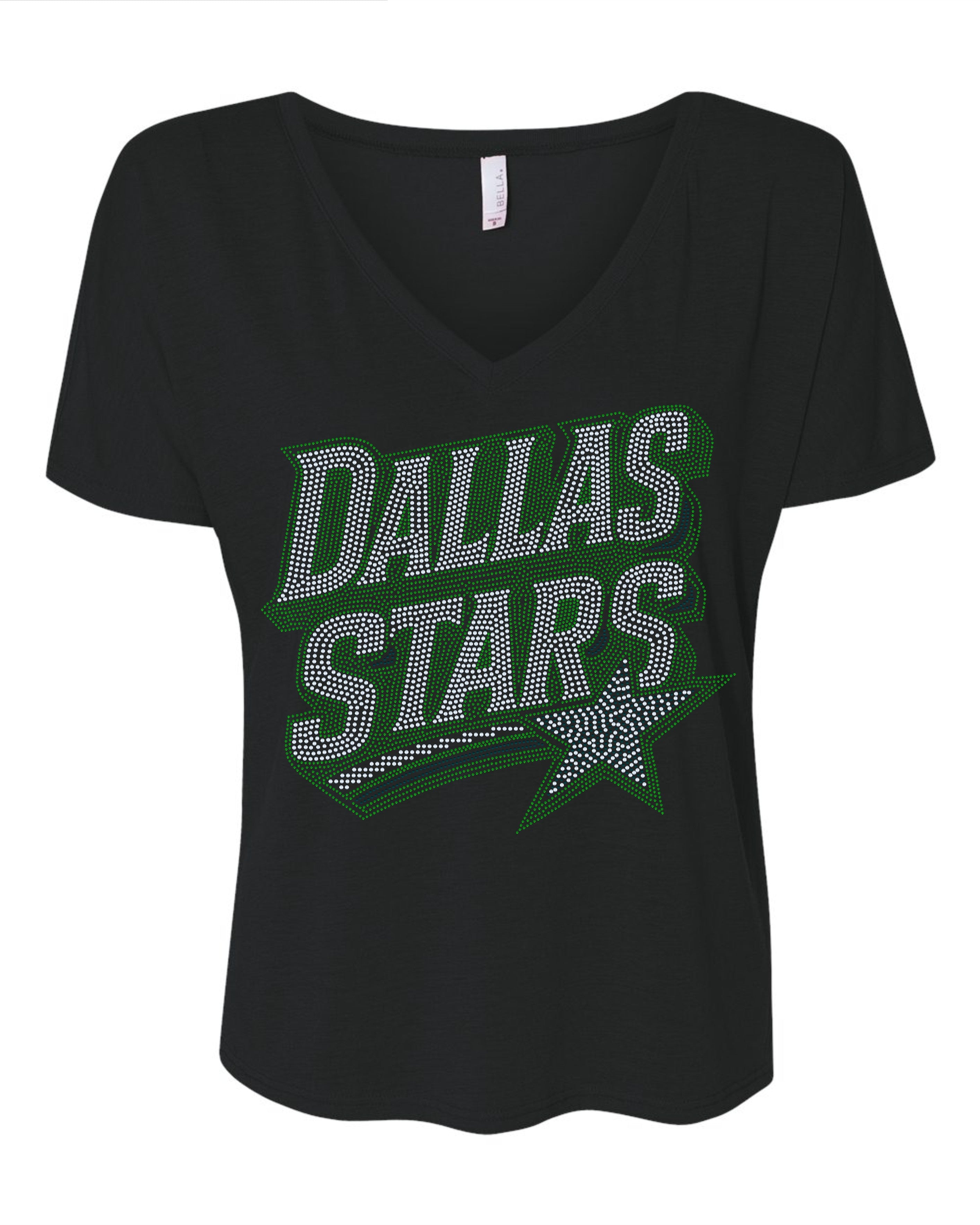 Dallas Stars Hockey Bling Apparel β Ladies V-Neck Tee, Unisex Crewneck, Ladies Long Sleeve V-Neck Shirt, Unisex Sweatshirt