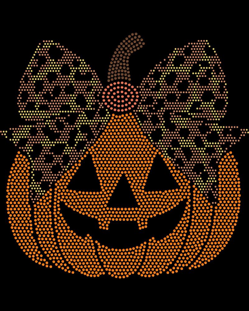 Miss Jack O Lantern Pumpkin Bling Apparel – Ladies V-Neck Tee, Unisex Crewneck, Ladies Long Sleeve V-Neck Shirt, Unisex Sweatshirt
