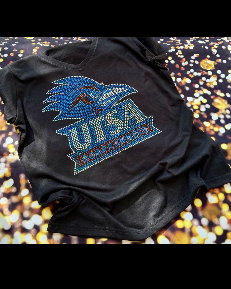 UTSA Roadrunners Texas University of Texas at San Antonio College Sports Bling Apparel -  Ladies V-Neck Tee, Unisex Crewneck, Ladies Long Sleeve V-Neck Shirt, Unisex Sweatshirt