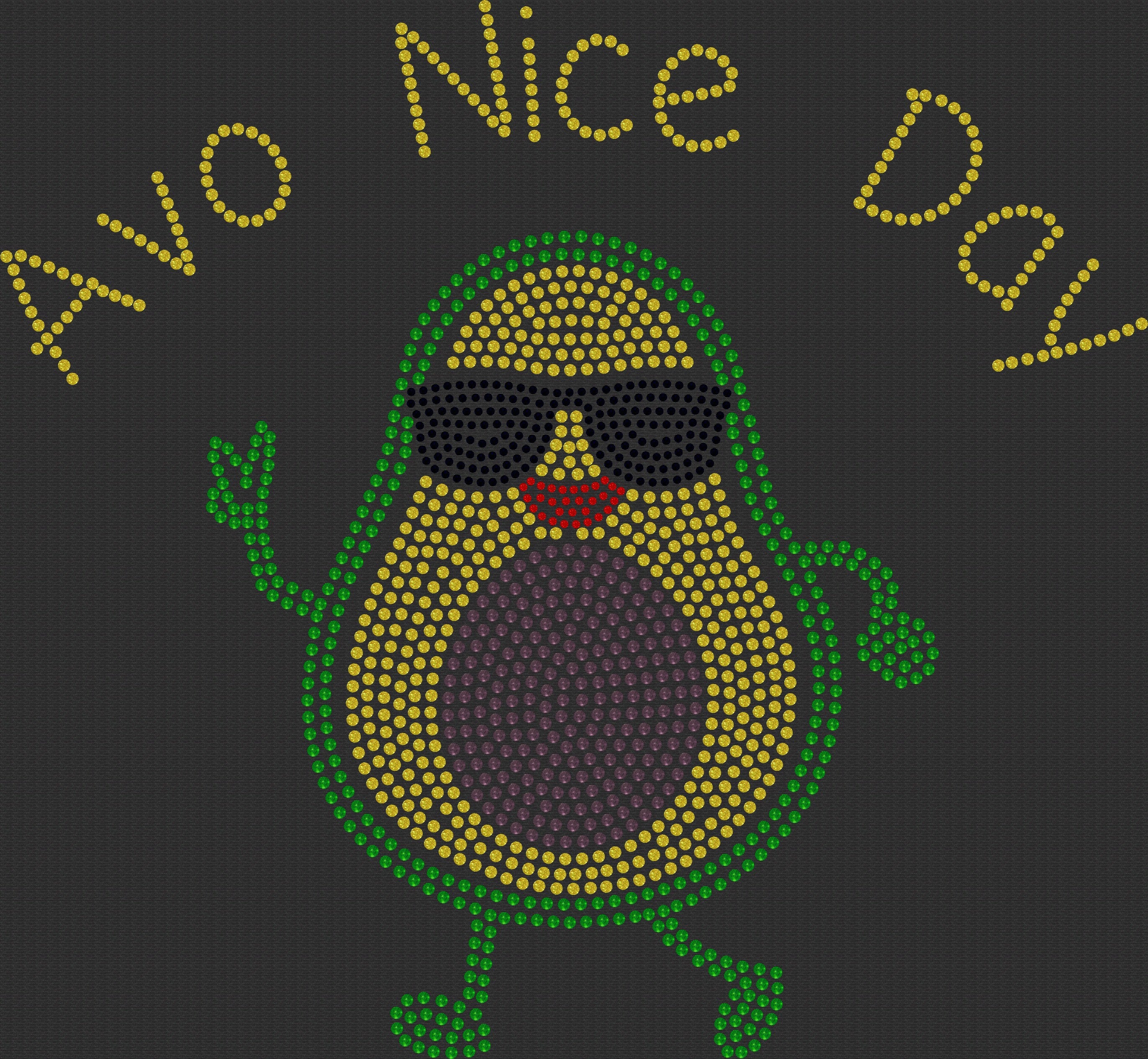 Avo Nice Day Bling Tee, Avocado Cute Tee / Fun Bling Tee Sparkly Spangle Tee - Stitch N Bling