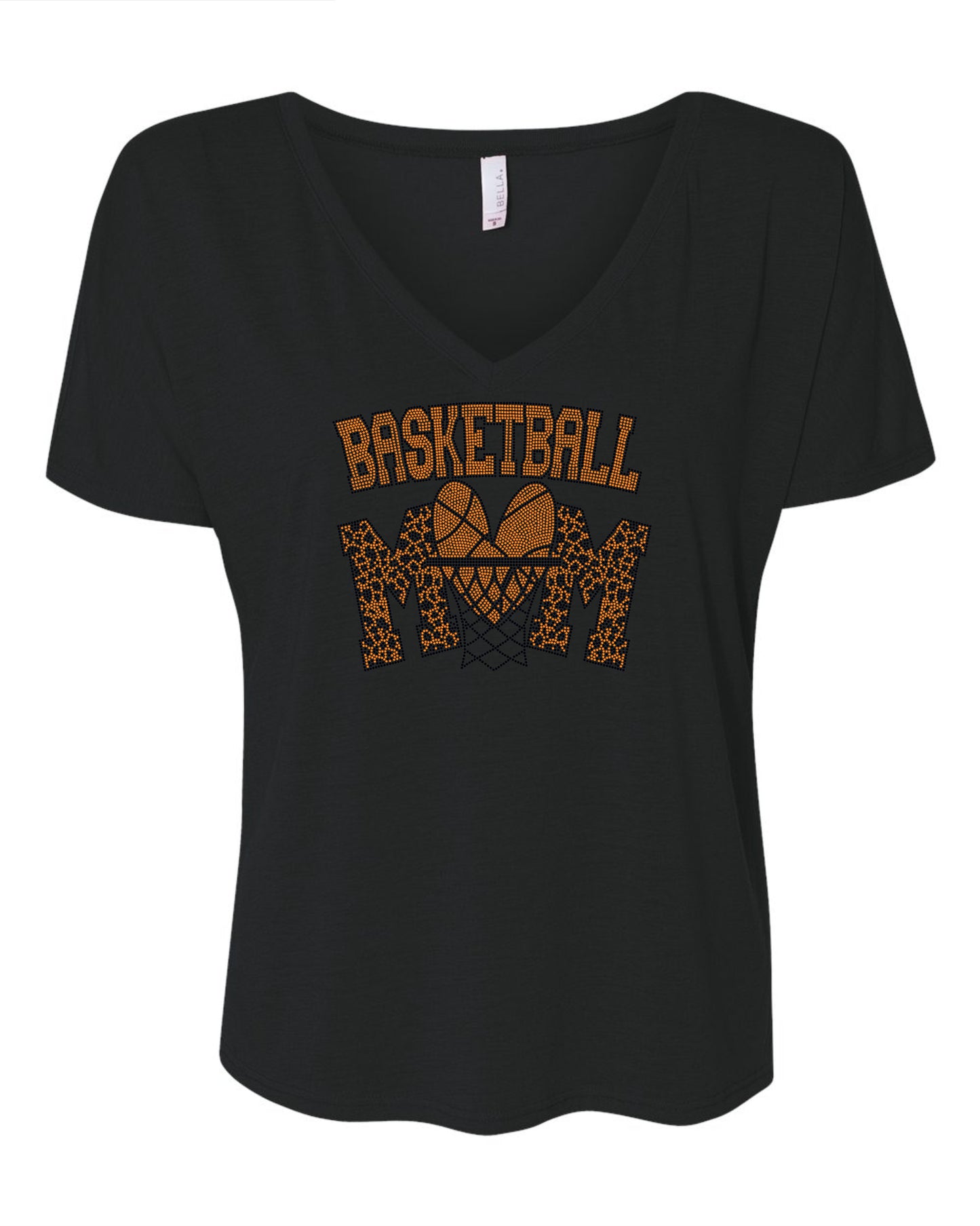 Basketball Mom Bling Tee, Basketball Sports Bling, Sport Mom Bling, Personalization Optional! Long sleeve and Sweatshirts! - Stitch N Bling