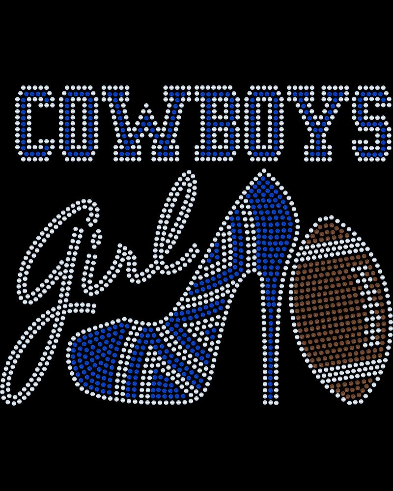 Dallas Cowboys Girl High Heel Bling Apparel – Ladies V-Neck Tee, Unisex Crewneck, Ladies Long Sleeve V-Neck Shirt, Unisex Sweatshirt