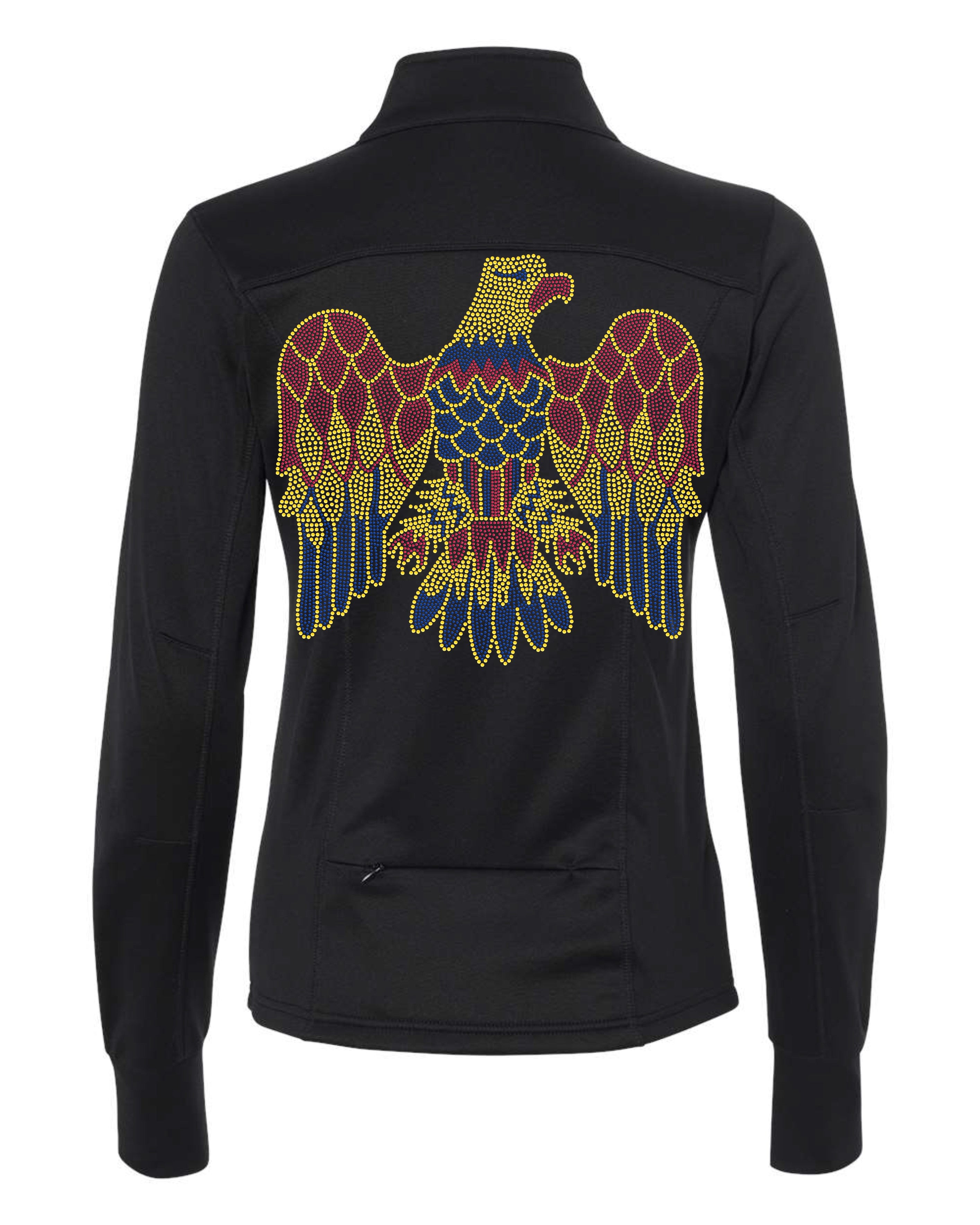 Elvis Eagle Bling Zippered Jacket or Unisex Sweatshirt!