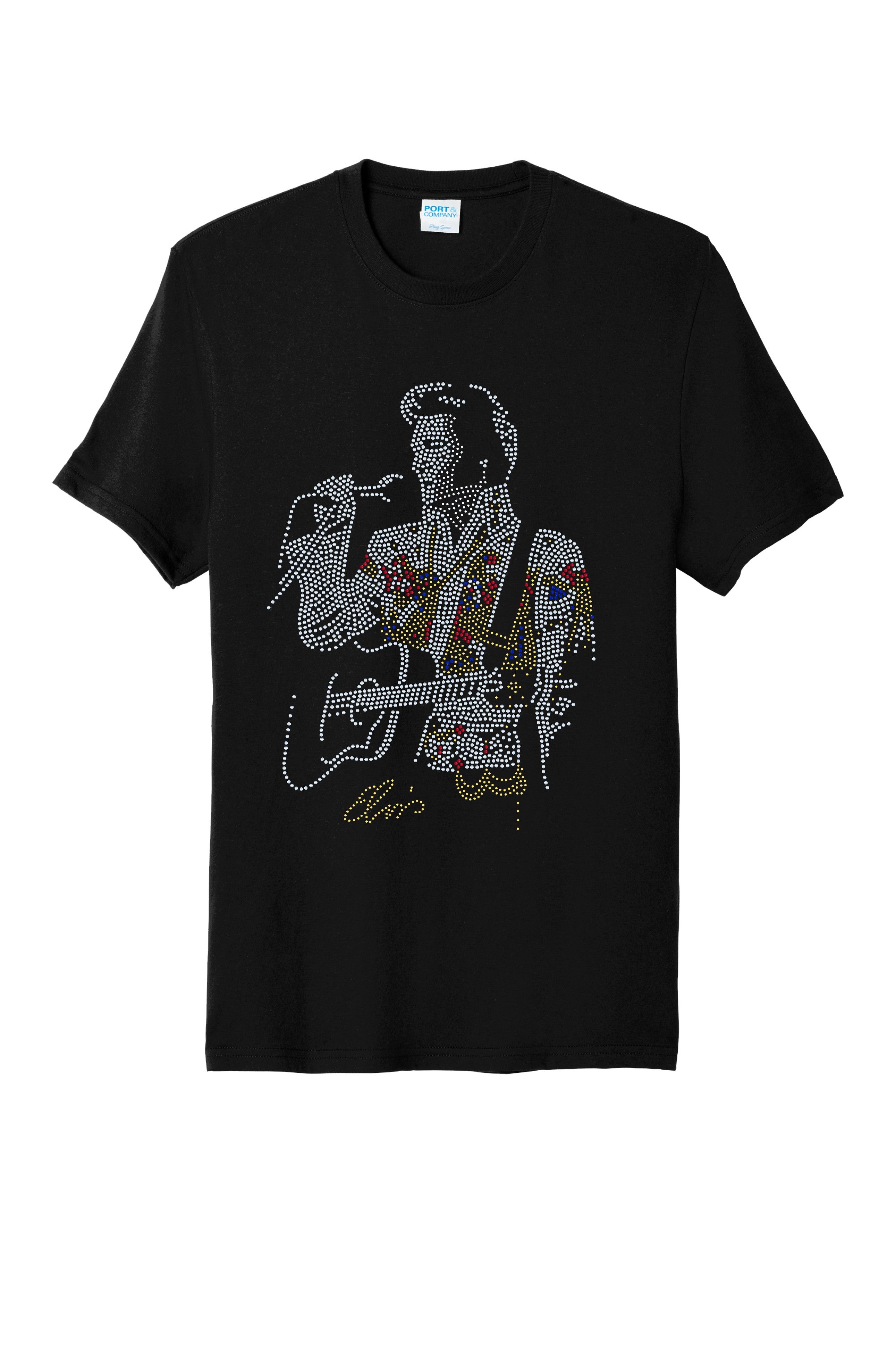 Elvis Concert Jumpsuit Bling Apparel – Ladies V-Neck Tee, Unisex Crewneck, Ladies Long Sleeve V-Neck Shirt, Unisex Sweatshirt
