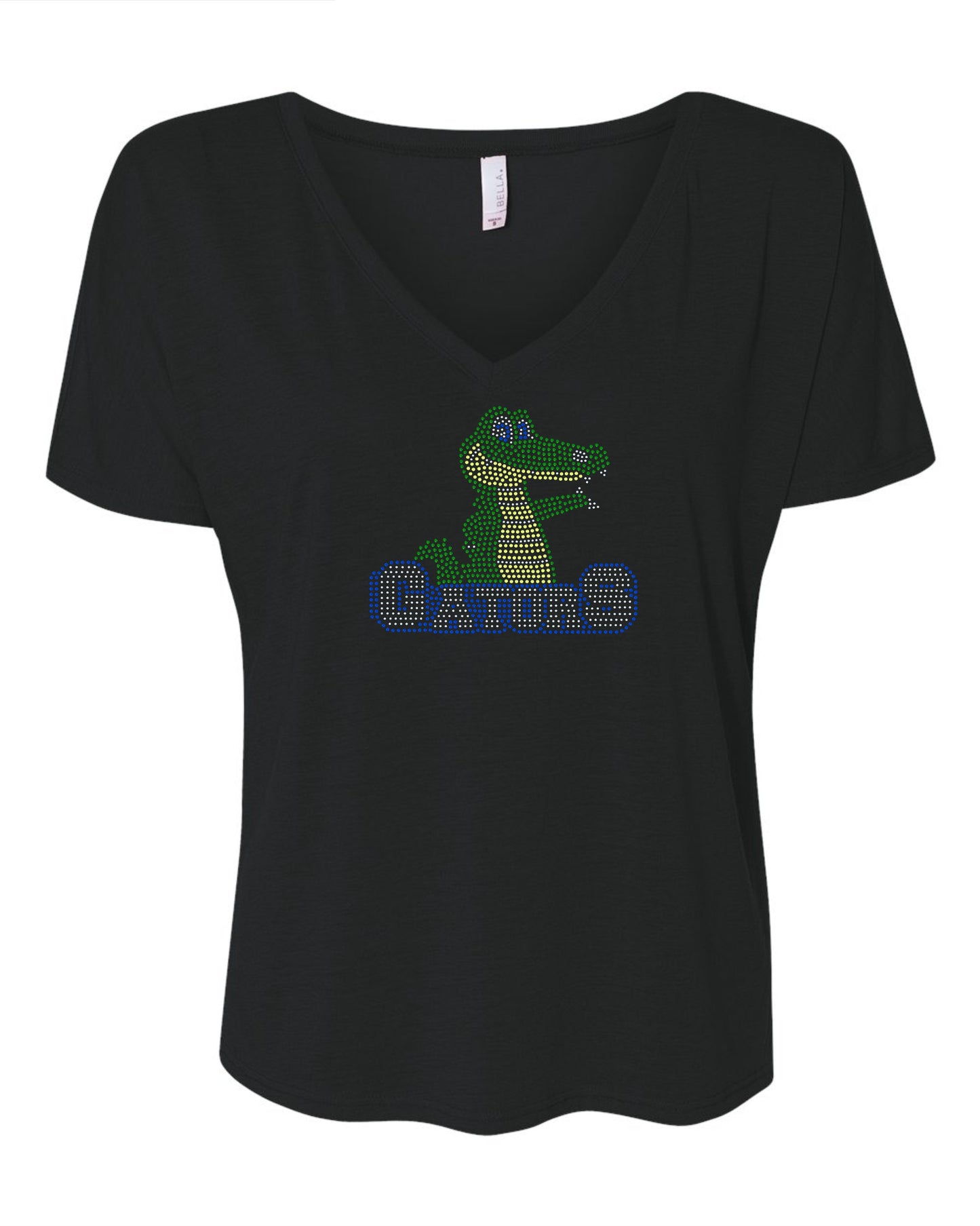 Gators Bling Tee for Adult or Youth! / Back to School or Teacher Spirit Day/ Teacher Sparkle Design / Gator Tank, Tee or Sweatshirt! Choose the School! Alligator Bling