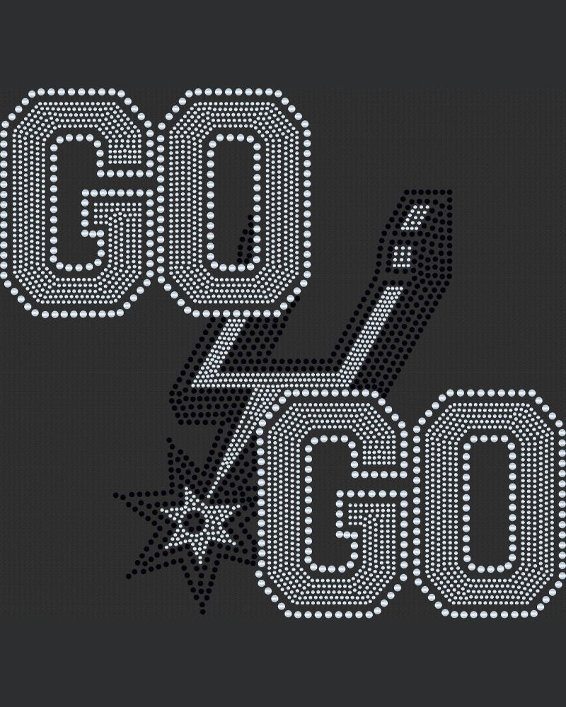 Go Spurs Go San Antonio Sports Bling Apparel – Ladies V-Neck Tee, Unisex Crewneck, Ladies Long Sleeve V-Neck Shirt, Unisex Sweatshirt