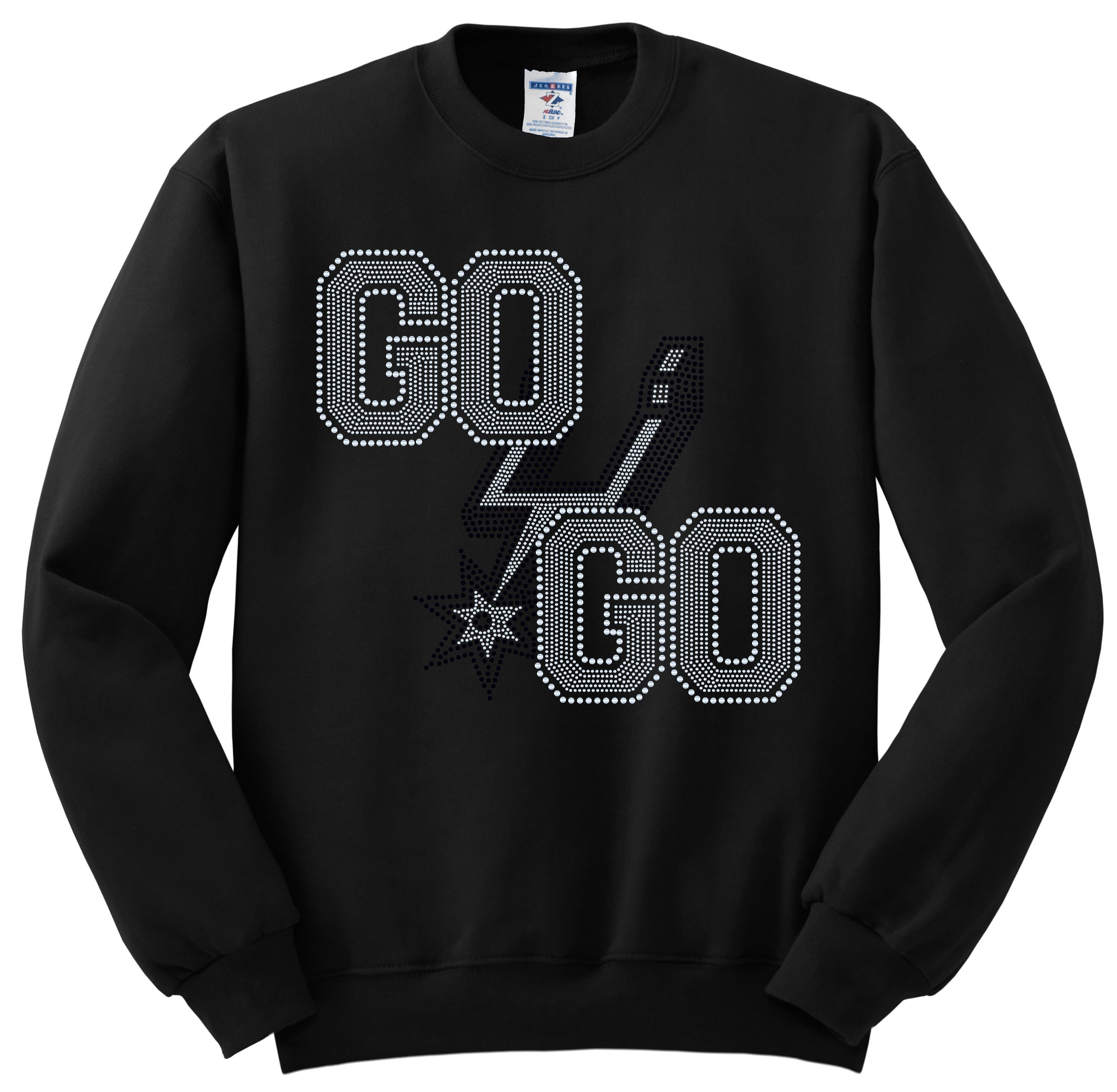 Go Spurs Go San Antonio Sports Bling Apparel – Ladies V-Neck Tee, Unisex Crewneck, Ladies Long Sleeve V-Neck Shirt, Unisex Sweatshirt