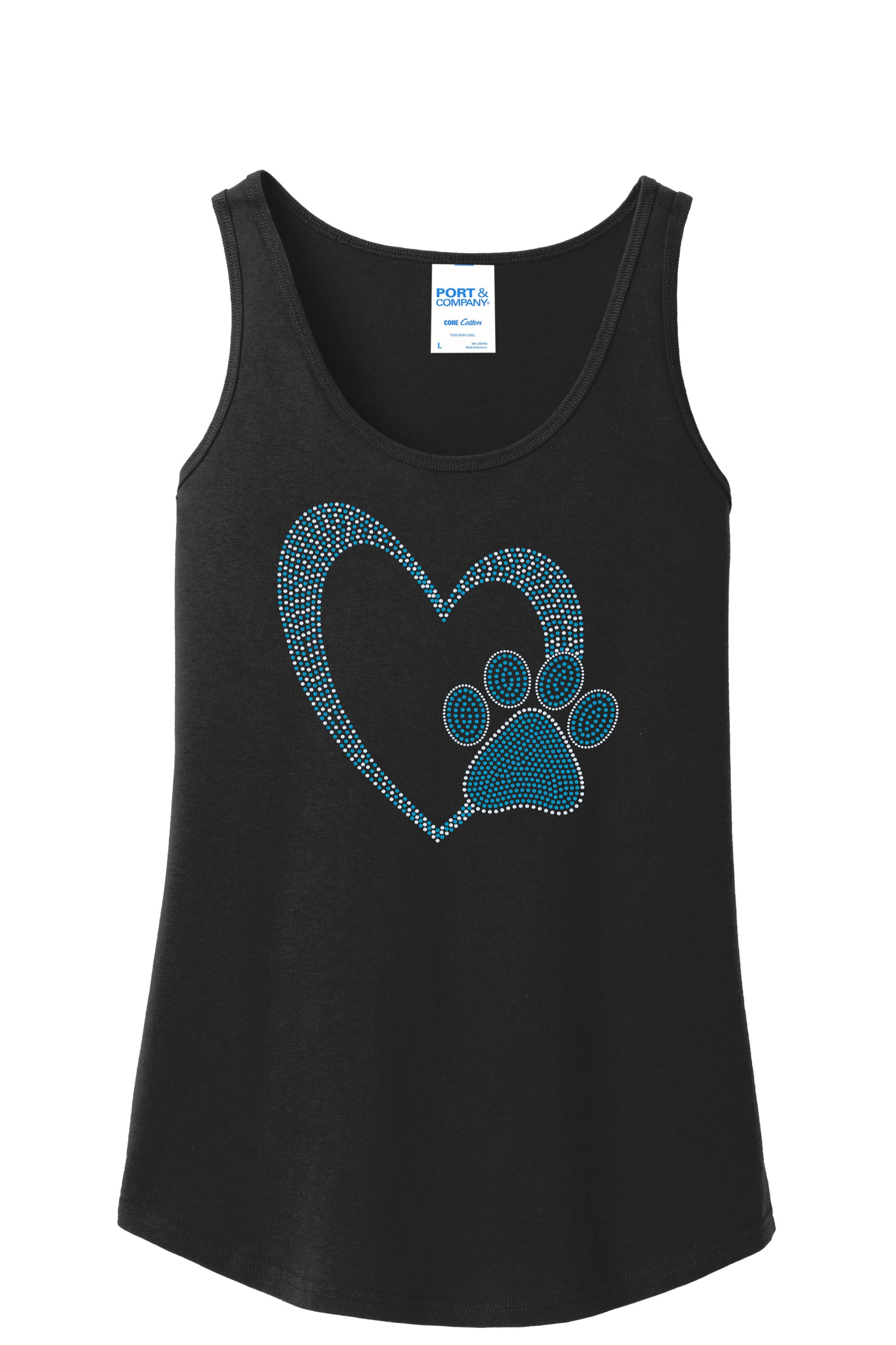 Heart Paw Print Dog Lover Mom Bling Apparel β Ladies V-Neck Tee, Unisex Crewneck, Ladies Long Sleeve V-Neck Shirt, Unisex Sweatshirt