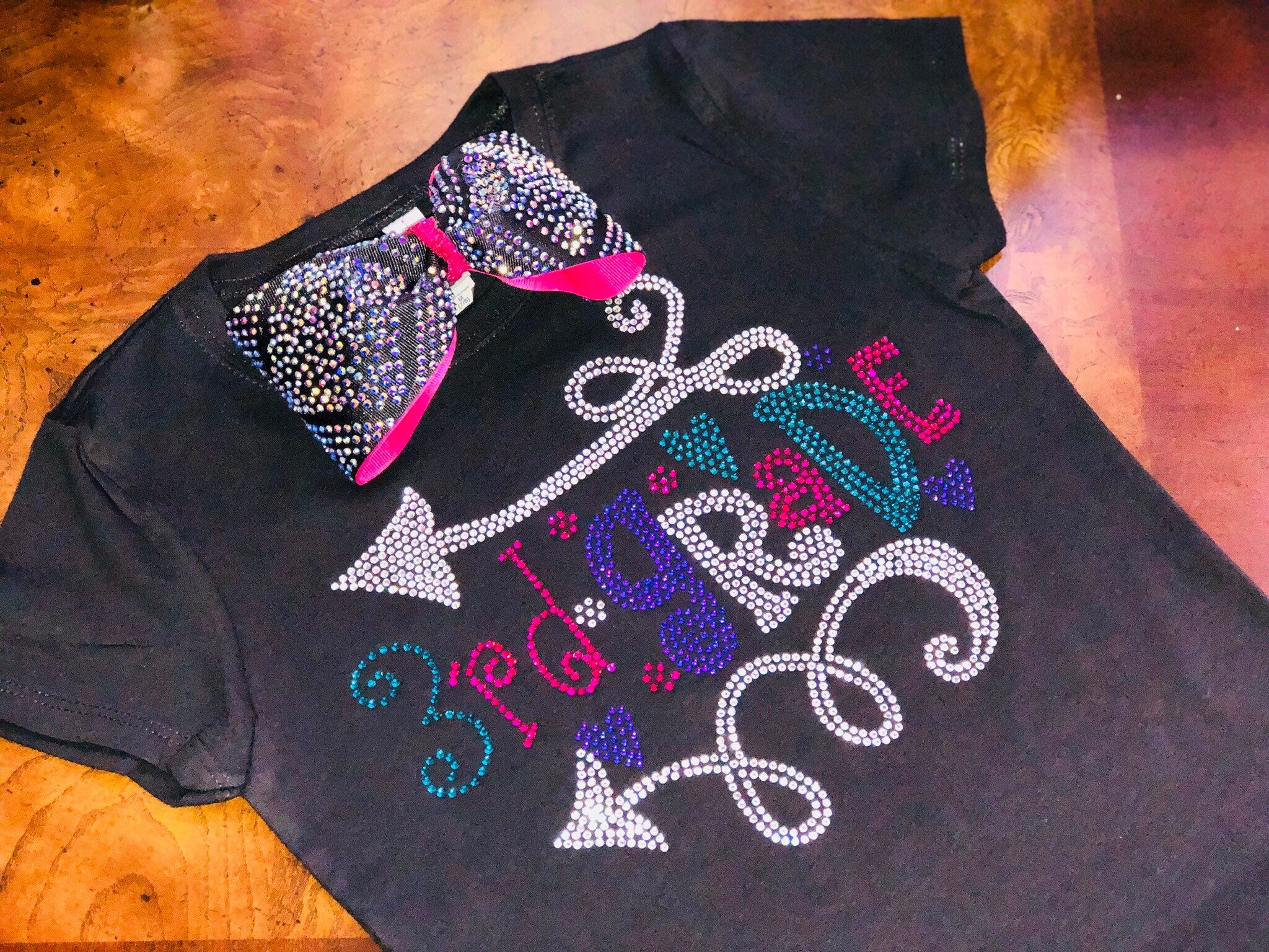 Bling Youth Grade School Tees, Back to School Tees, Arrow Accents, First Grade Bling Tee, 1st Grade, 2nd Grade, 3rd, 4th, 5th Grade Tee - Stitch N Bling