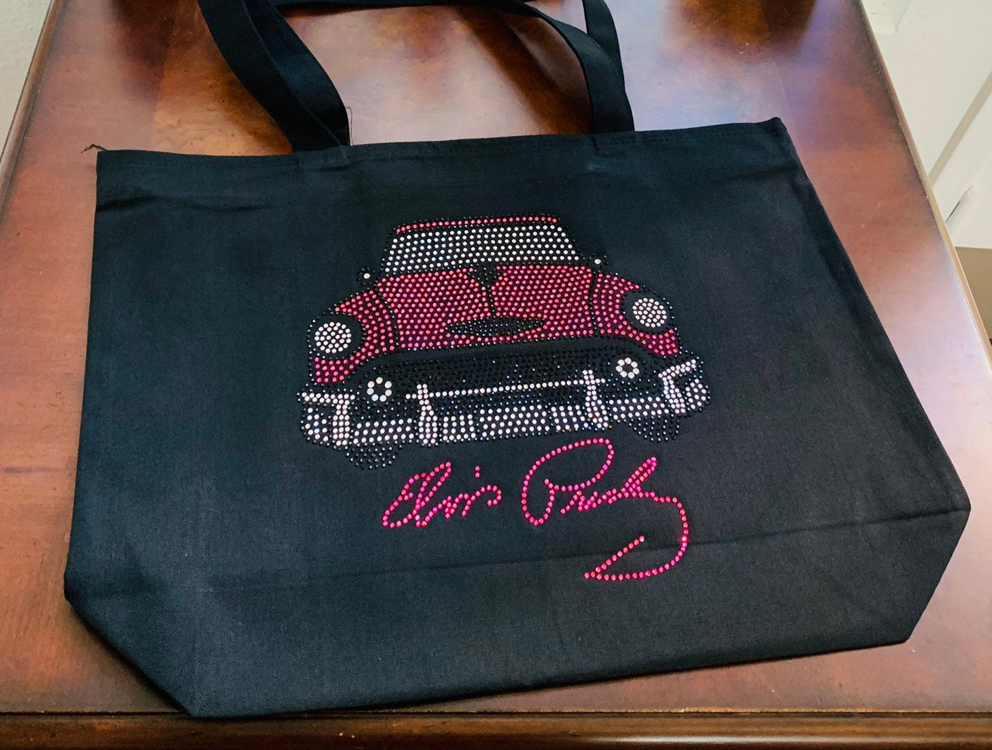 Elvis Bling Bag / Elvis Bag / Graceland Zippered Tote bag! - Stitch N Bling