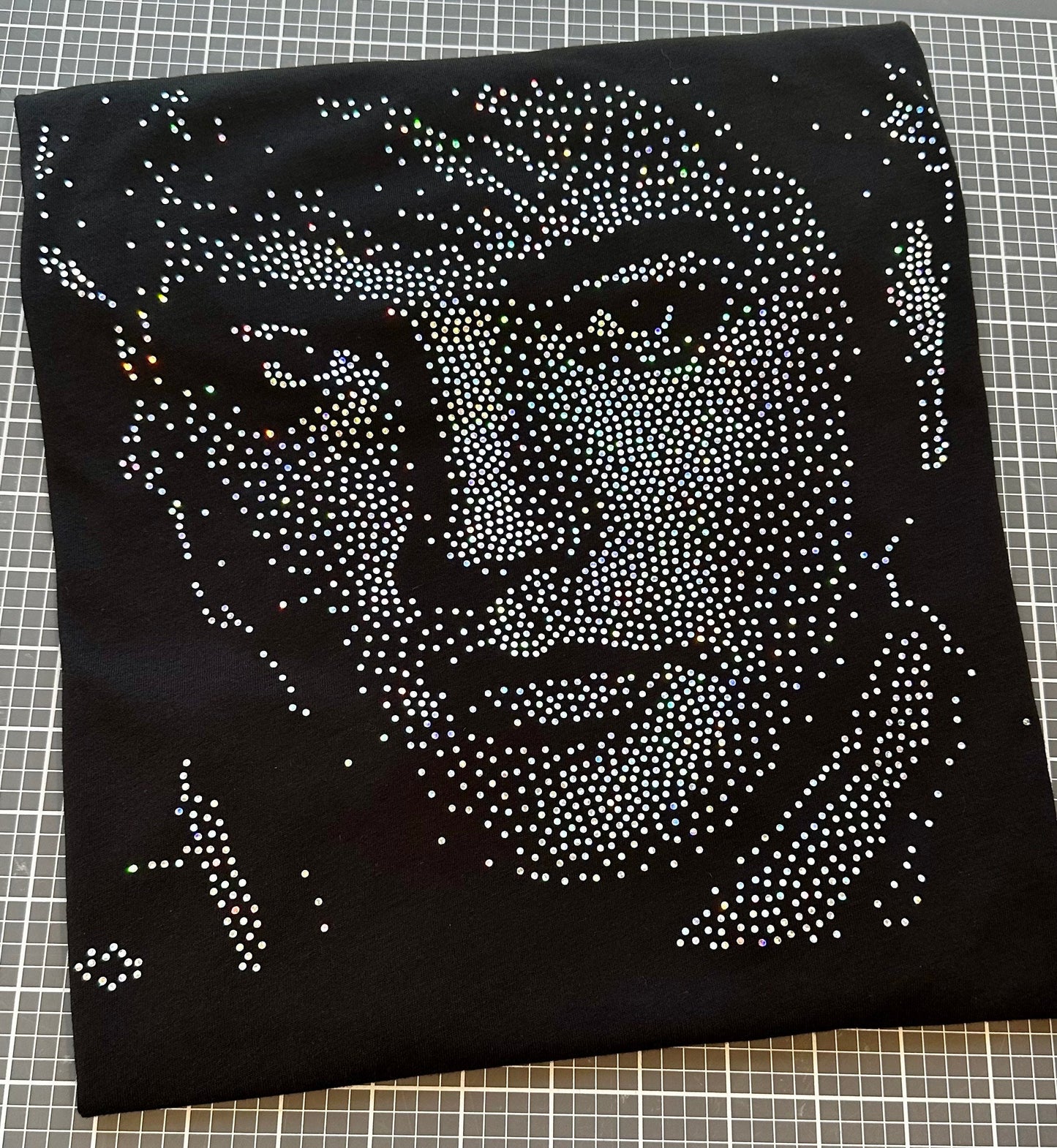 NEW DESIGN Elvis The King of Rock Spangle Tees or Sweatshirts! Large tee or sweatshirt with Bling! Elvis Tank Top! - Stitch N Bling