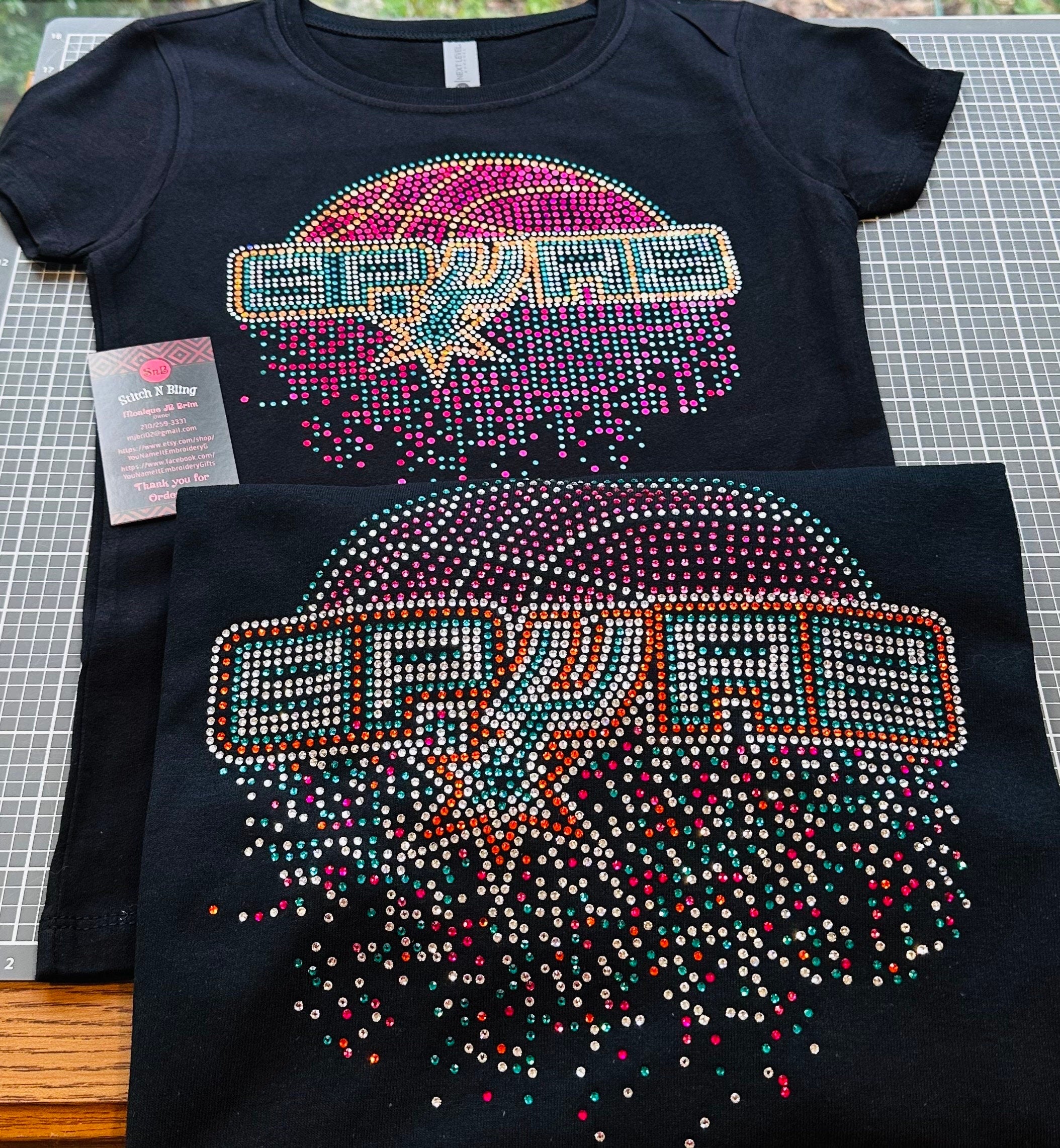 Spurs Traditional Colors Bling Tee / Basketball Bling Tee / San Antonio Tee / Sports Tee / Youth Sizes Available - Stitch N Bling