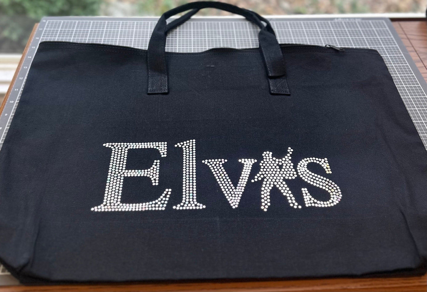 Elvis Bling Bag / Elvis Bag / Graceland Zippered Tote bag! - Stitch N Bling