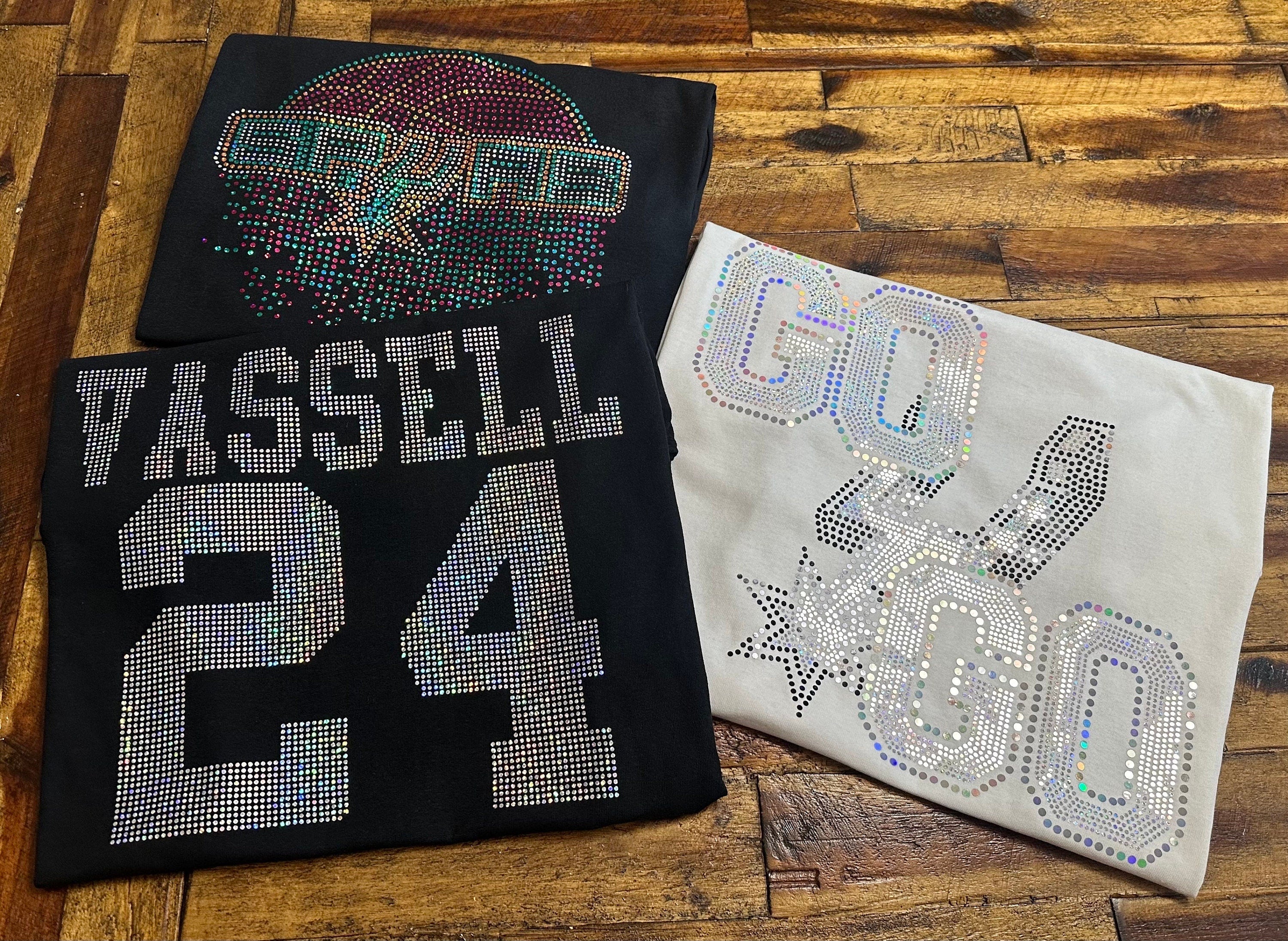 Go Spurs Go Bling Tee / Basketball Bling Tee / San Antonio Tee / Sports Tee - Stitch N Bling