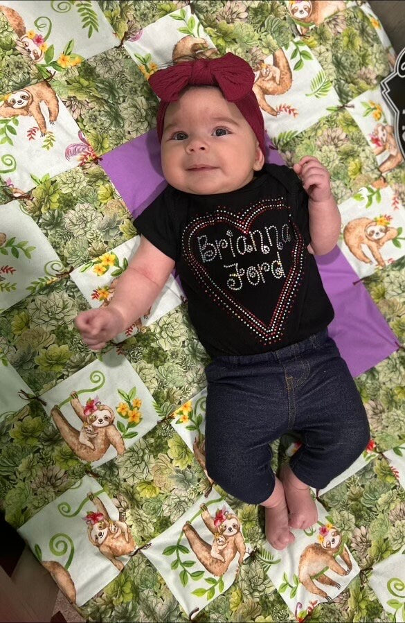 Monster or puppet Onesie or Tee / Monster Bling Onesie! Baby Bling! Youth Tee / T-Shirt Bling! Personalization available upon request!