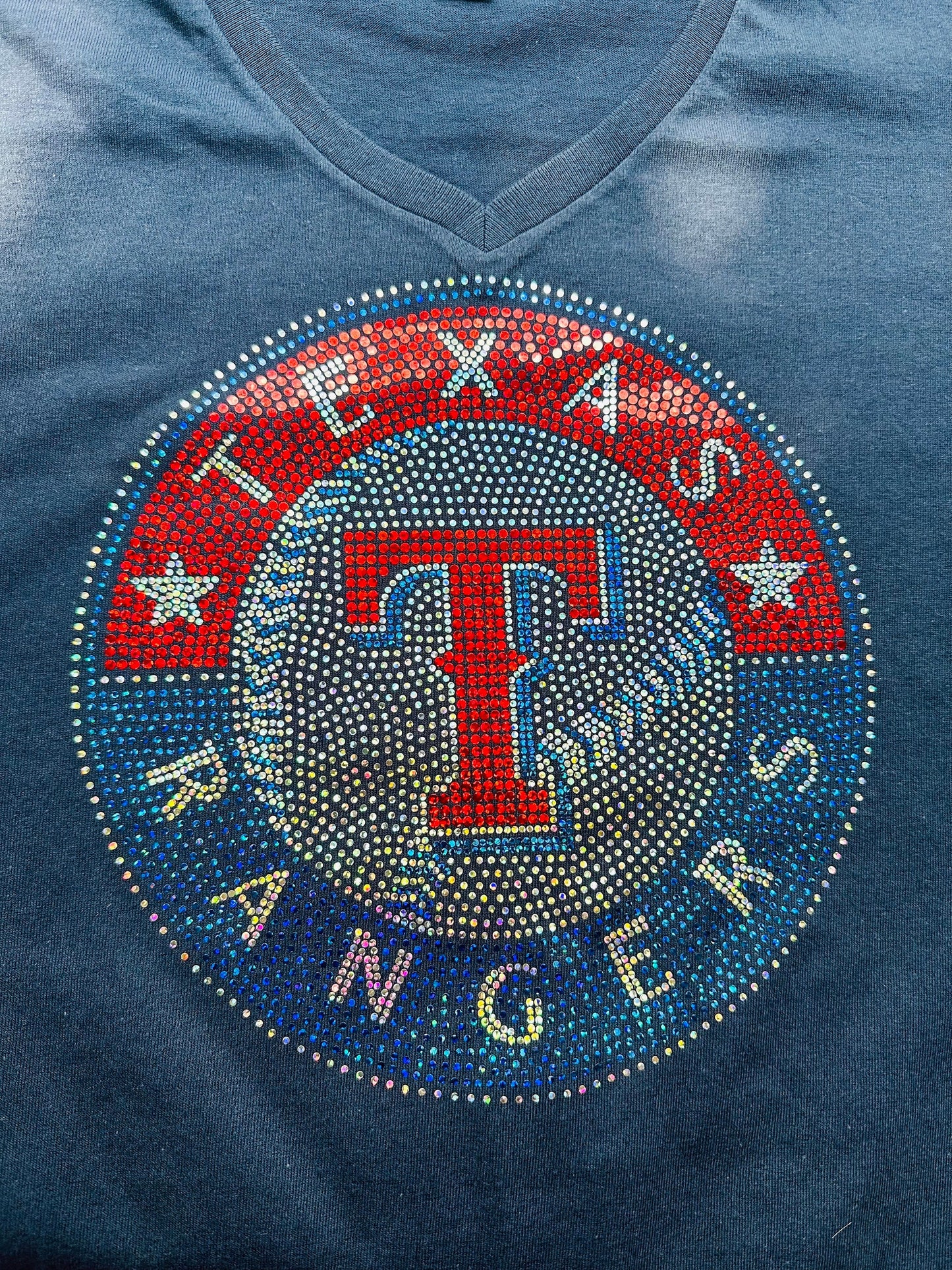 Texas Rangers Bling / Baseball Sparkle/ Texas Sports Bling White, Black or Navy Tee or Tank - Stitch N Bling