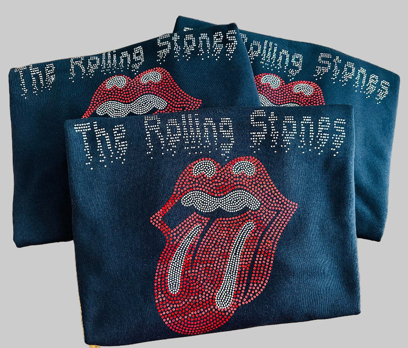 Rolling Stones Bling Tee or Sweatshirt! Personalization Available! - Stitch N Bling
