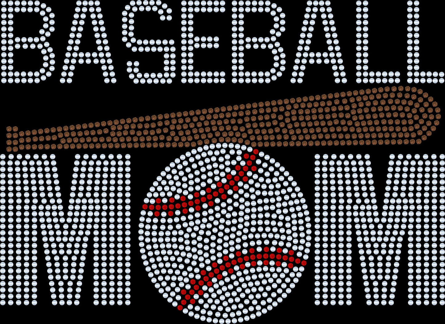 Baseball MOM Tee! Baseball Mom Sparkle Bling Tee / Baseball Mom with Bat Tee, Tank or Sweatshirt - Stitch N Bling