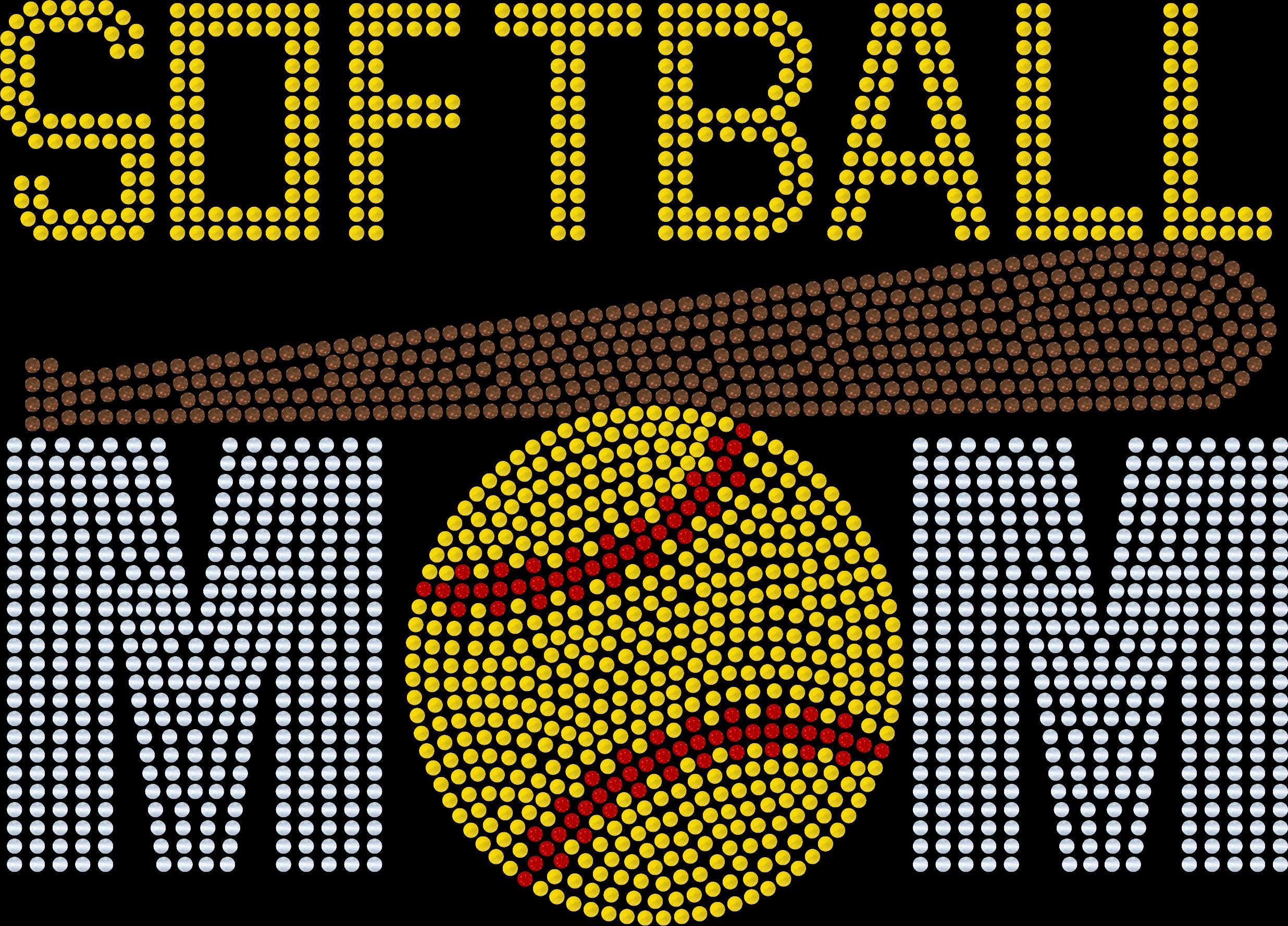 Softball MOM Tee! Softball Mom Sparkle Bling Tee / Softball Mom with Bat Tee, Tank or Sweatshirt - Stitch N Bling