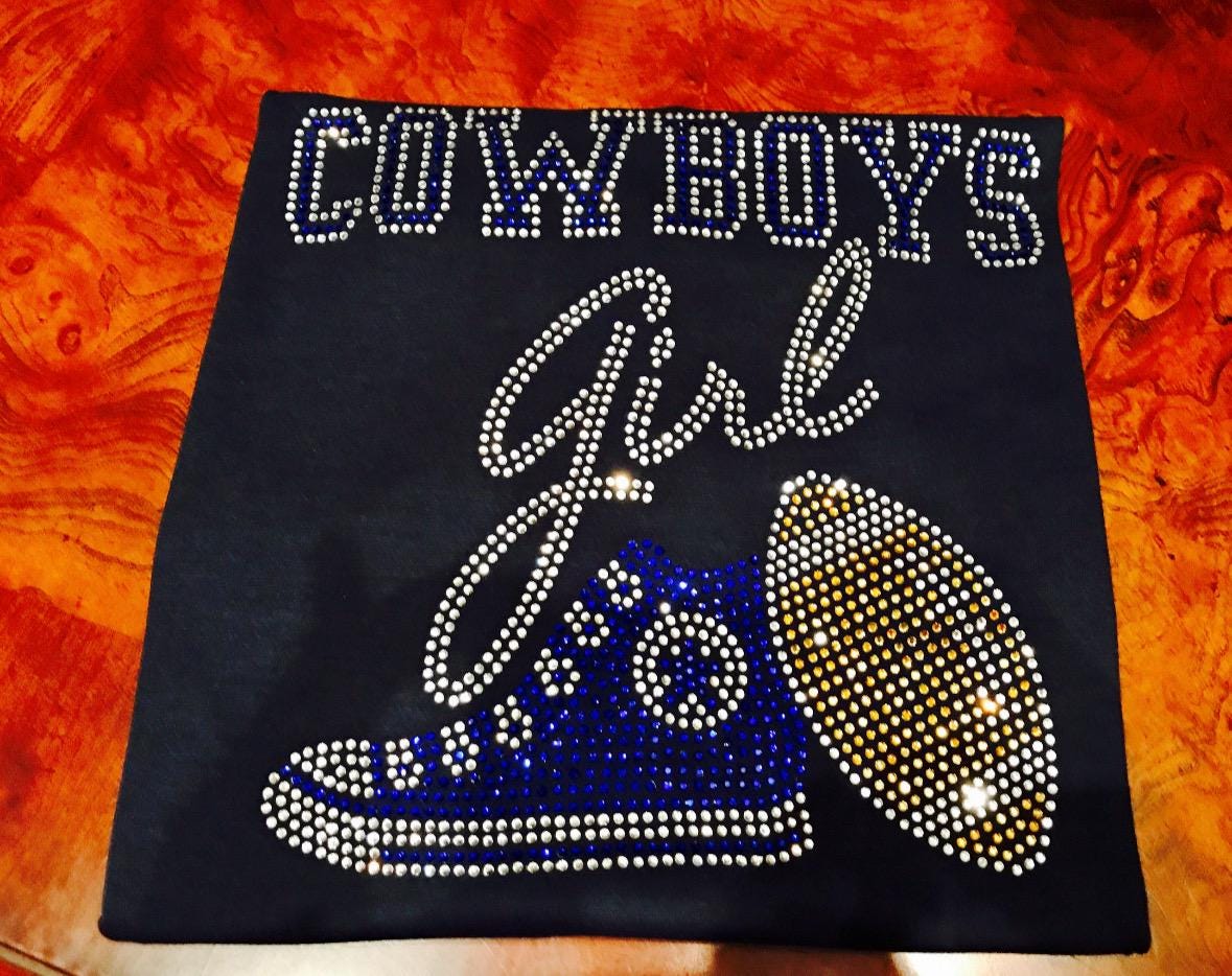 Personalized Dallas Cowboys Bling Tee, Converse Bling Shoe, Cowboys Girl, Personalization Optional! Sweatshirts and Long sleeve Available! - Stitch N Bling