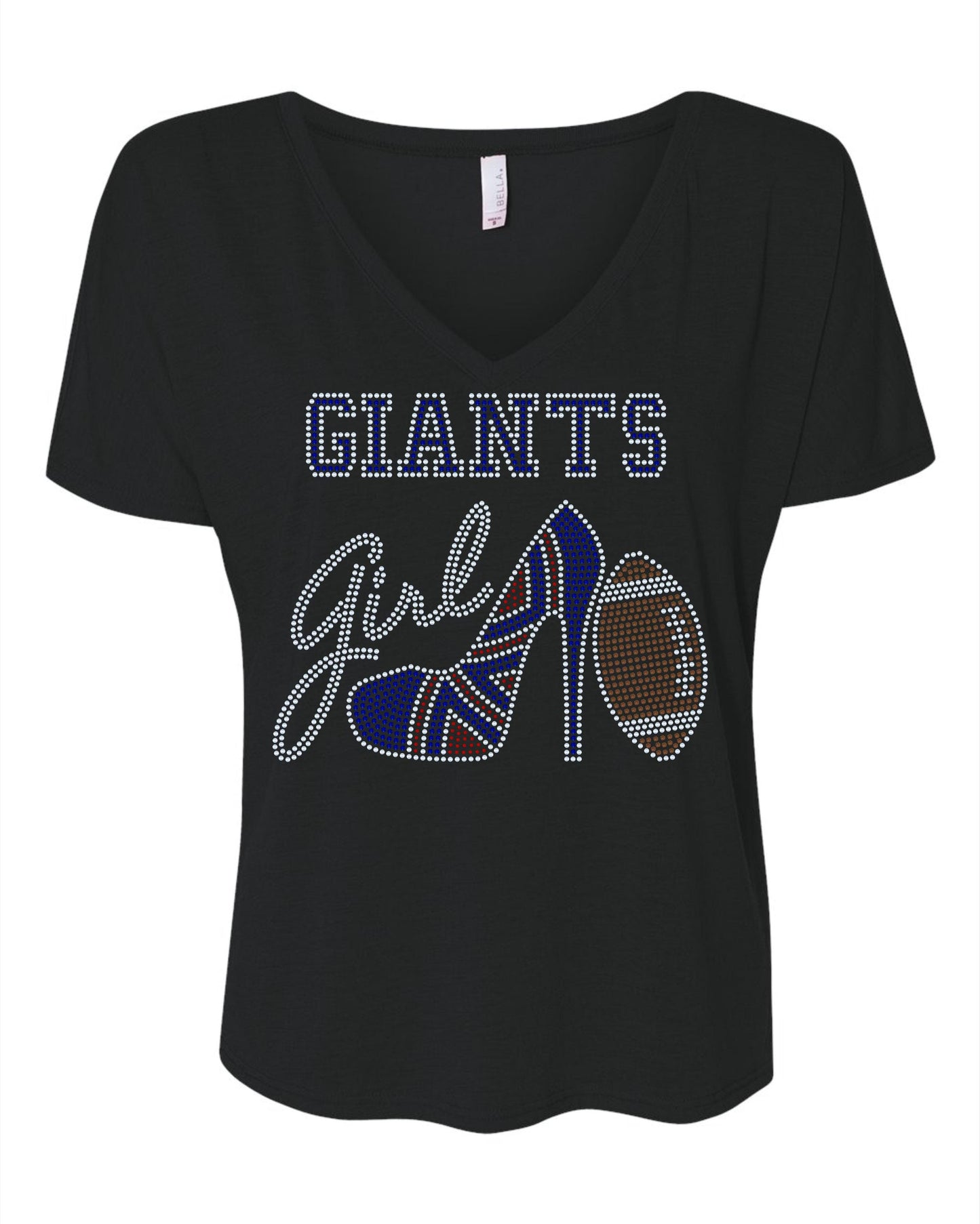 Personalized New York Giants Bling Tee, High Heel Shoe, Giants Girl, Personalization Optional! Sweatshirts and Long sleeve Available! - Stitch N Bling