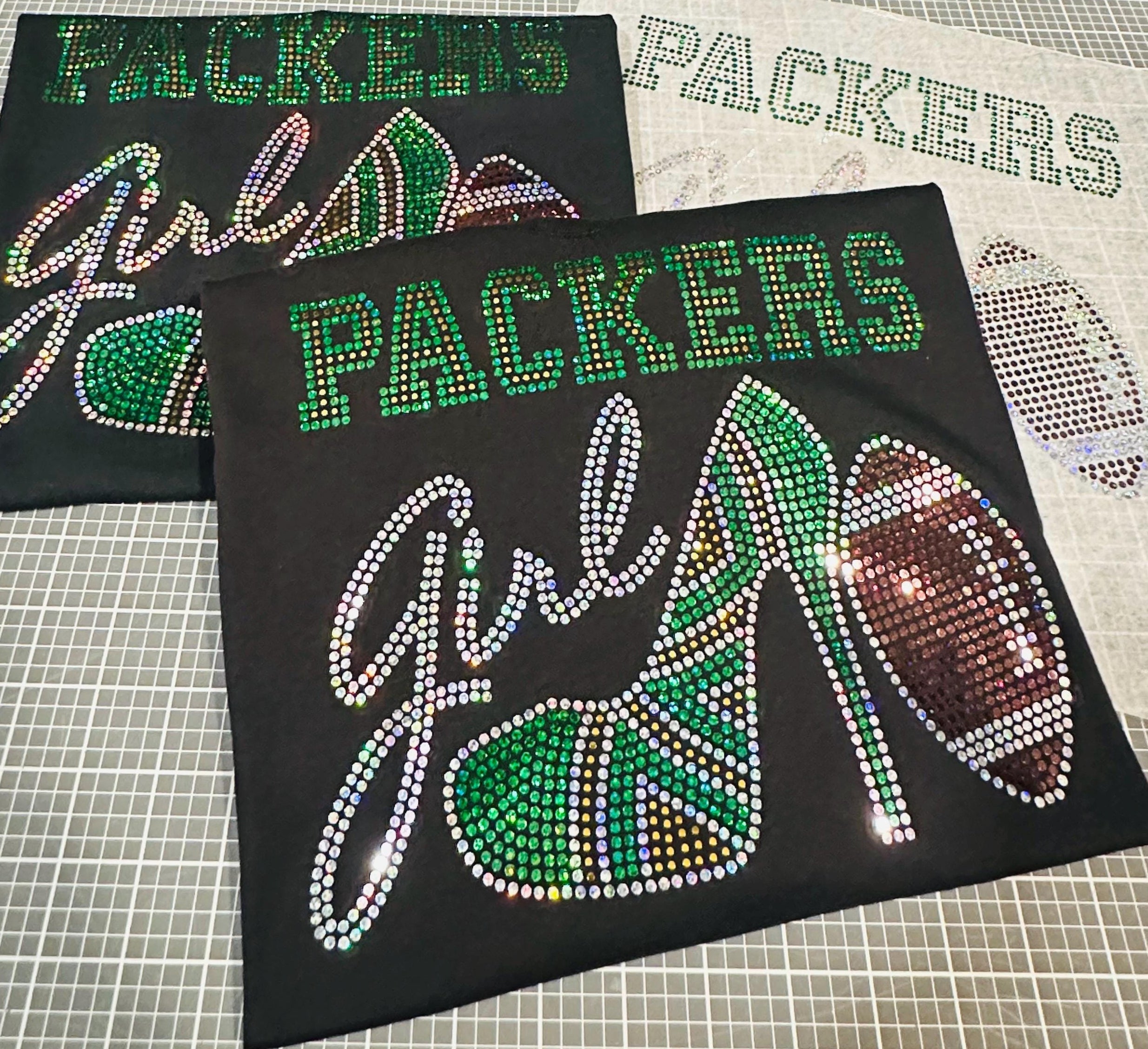 Personalized Green Bay Packers Tee, High Heel Tennis Shoe, Packers Girl, Personalization Optional! Long sleeve and Sweatshirts! - Stitch N Bling