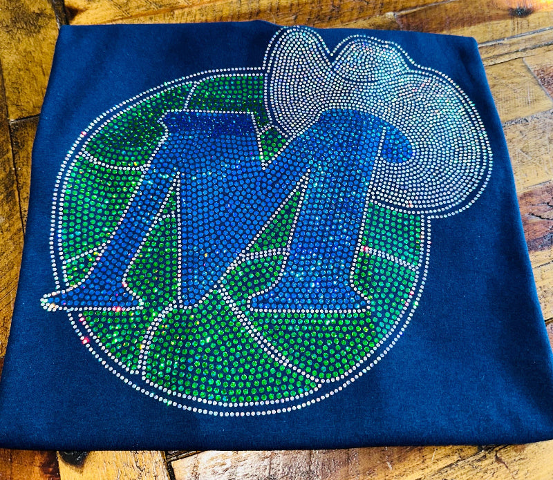 Dallas Mavericks Cowboy Hat Basketball Bling Tee! Mavs Bling! Mavericks T-shirt, long sleeve, Sweatshirt! Personalization Available! - Stitch N Bling