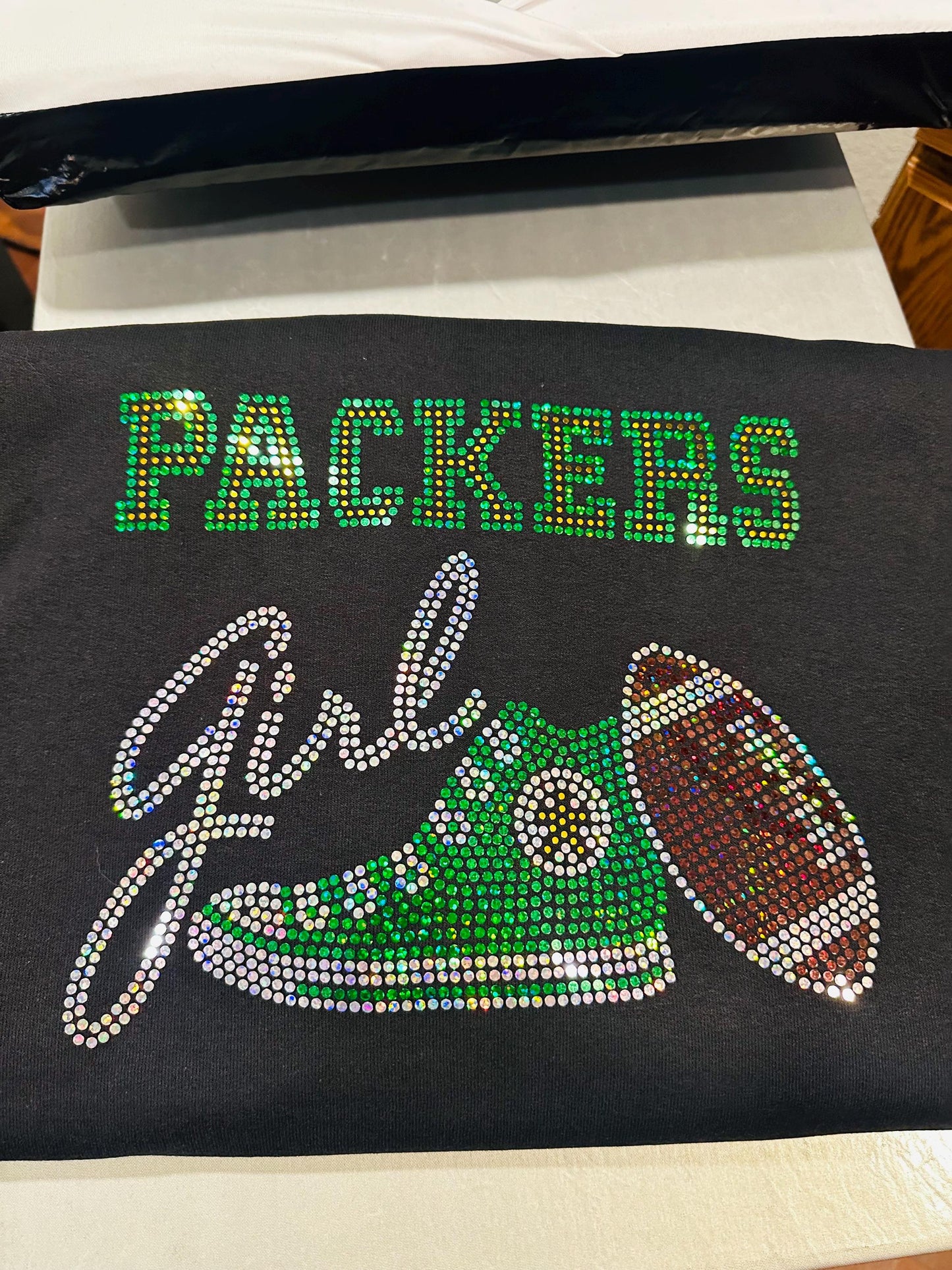 Personalized Green Bay Packers Tee, Converse Tennis Shoe, Packers Girl, Personalization Optional! Long sleeve and Sweatshirts!