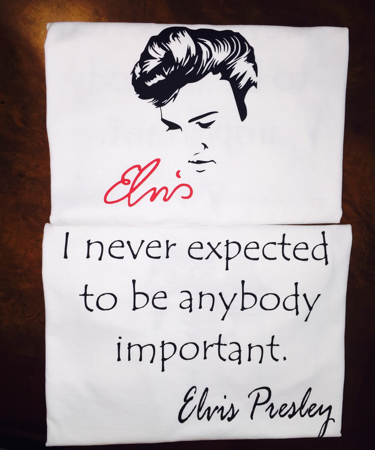 Elvis Presley Singing Watercolor 1 Tee! Personalization available! Kids Sizes/ Personalize with Quote or Lyrics on Back! - Stitch N Bling