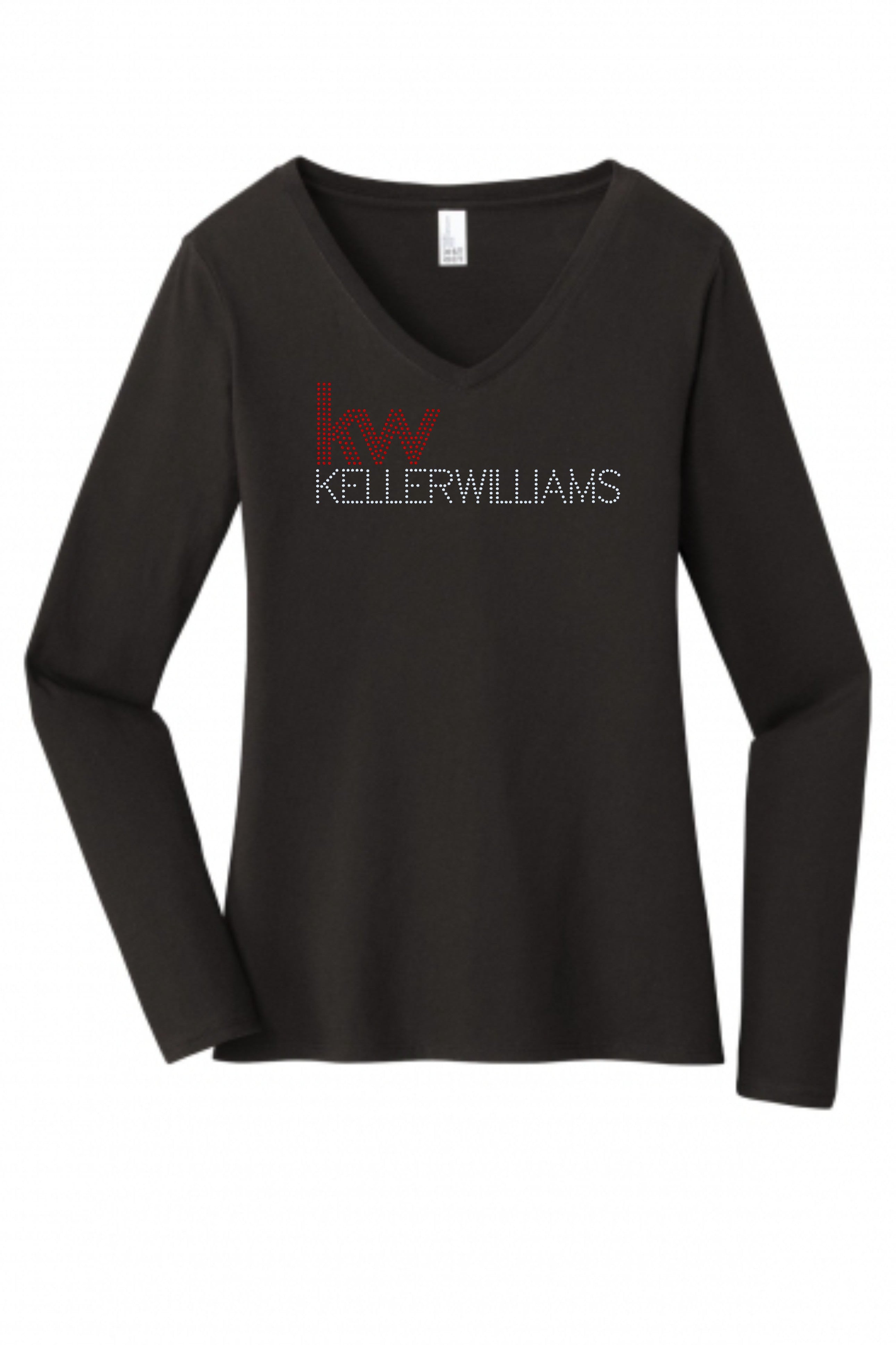KW REALTOR Bling Tee, REALTOR Bling Tee / REALTOR Work Tee Sparkly Spangle Collared Tee / Polo Option - Stitch N Bling