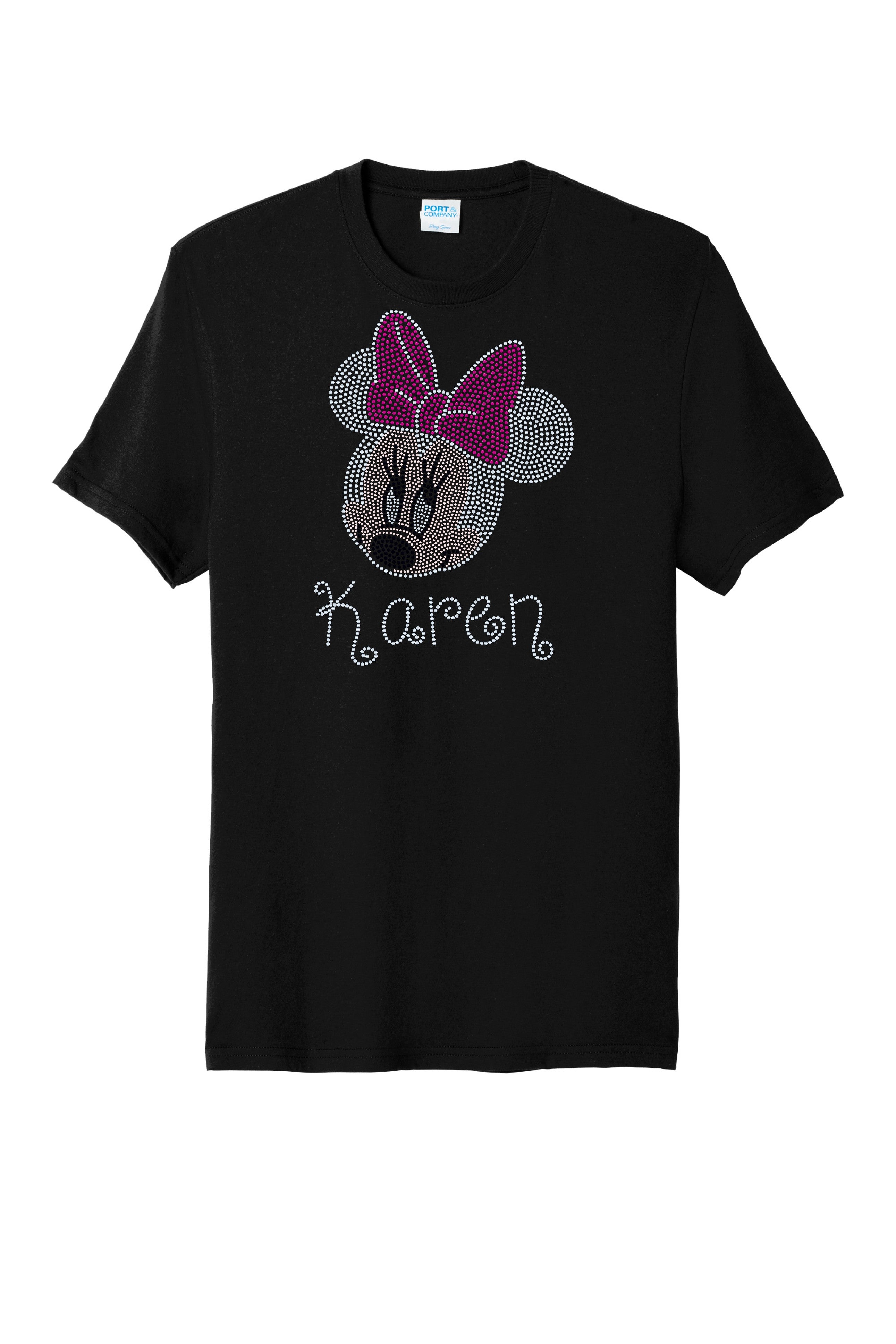Girl Mouse Bling Apparel – Youth Girls, Ladies V-Neck Tee, Unisex Crewneck, Ladies Long Sleeve V-Neck Shirt, Unisex Sweatshirt/ Children & Adult Sizes Available, Sweatshirts / Free Personalization