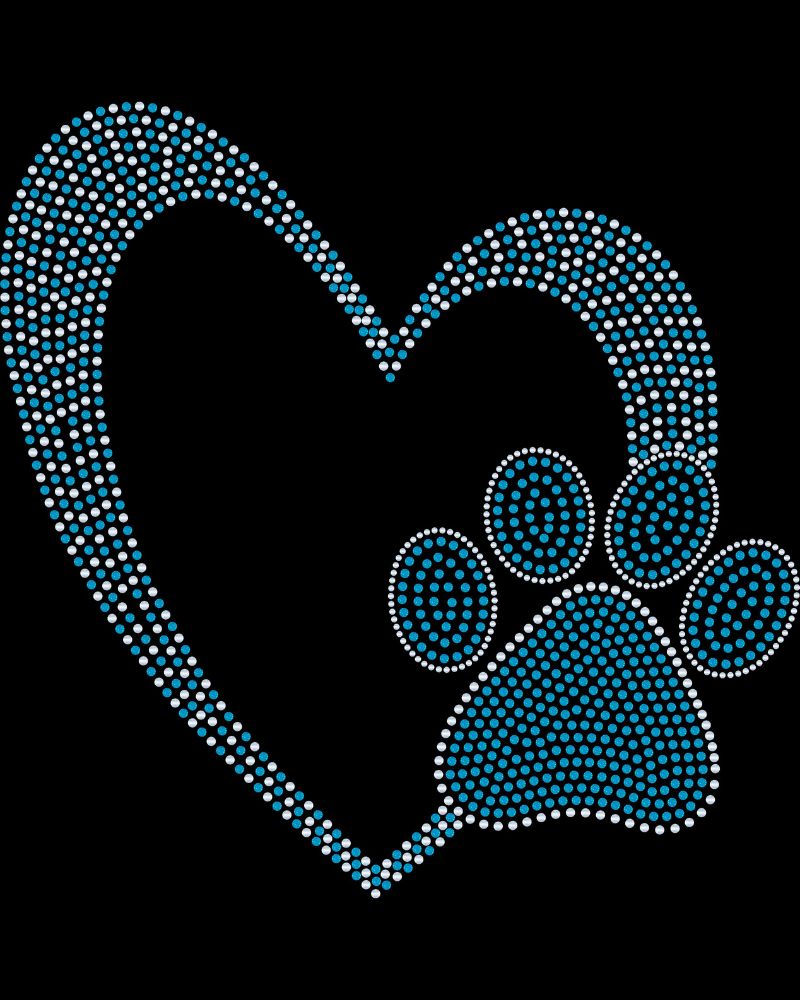 Heart Paw Print Dog Lover Mom Bling Apparel β Ladies V-Neck Tee, Unisex Crewneck, Ladies Long Sleeve V-Neck Shirt, Unisex Sweatshirt