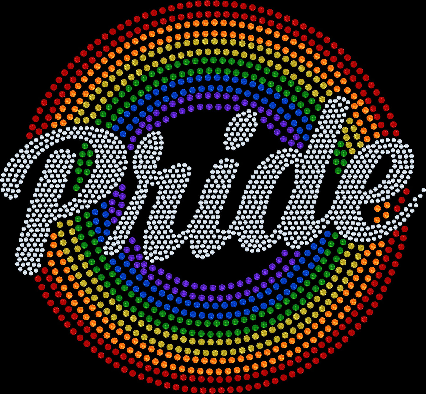Circle of Pride Bling Shirt, Pride in Full Circle Sparkling Bling T-Shirt, Shimmering Circle Pride Tee, Tank or Sweatshirt Available