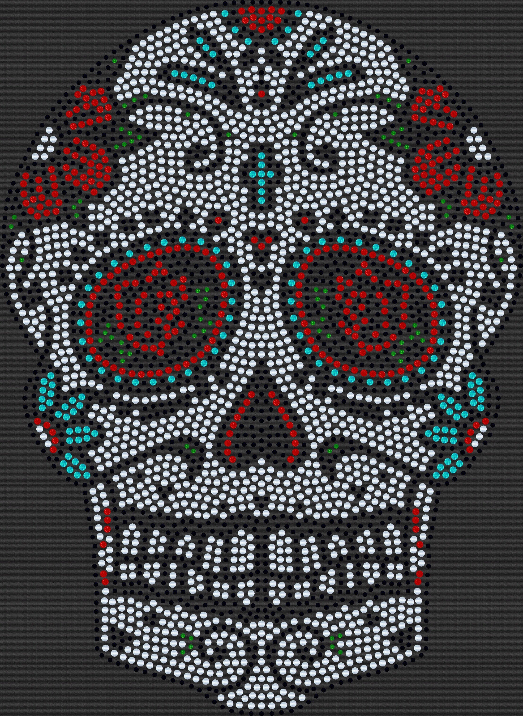 Rose Skull Spangle Hotfix Bling Transfer – DIY Rhinestone Iron-On Bling Design