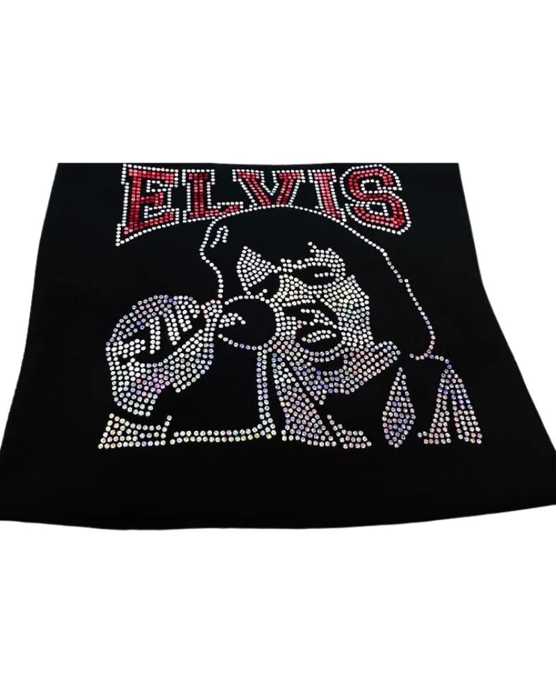 Singing Elvis Bling Apparel – Ladies V-Neck Tee, Unisex Crewneck, Ladies Long Sleeve V-Neck Shirt, Unisex Sweatshirt