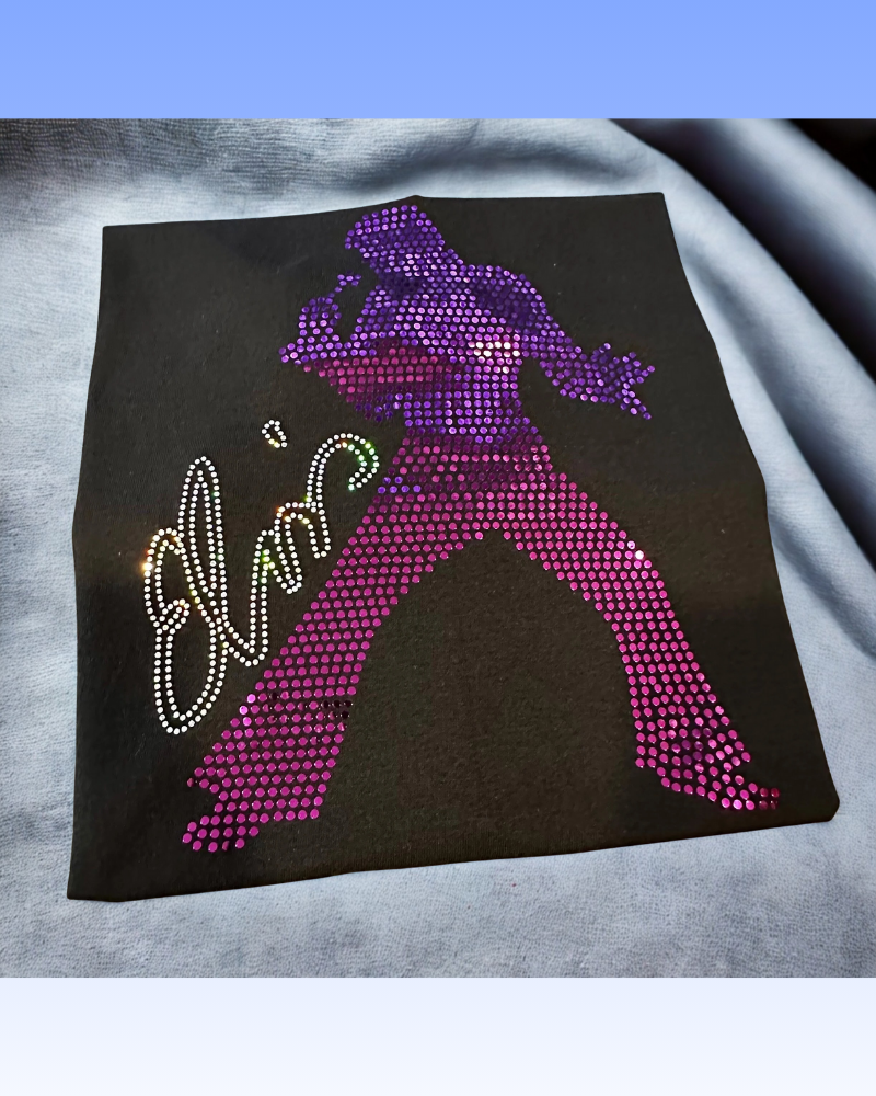 Elvis Presley Silhouette Hot Pink Bling Apparel – Ladies V-Neck Tee, Unisex Crewneck, Ladies Long Sleeve V-Neck Shirt, Unisex Sweatshirt